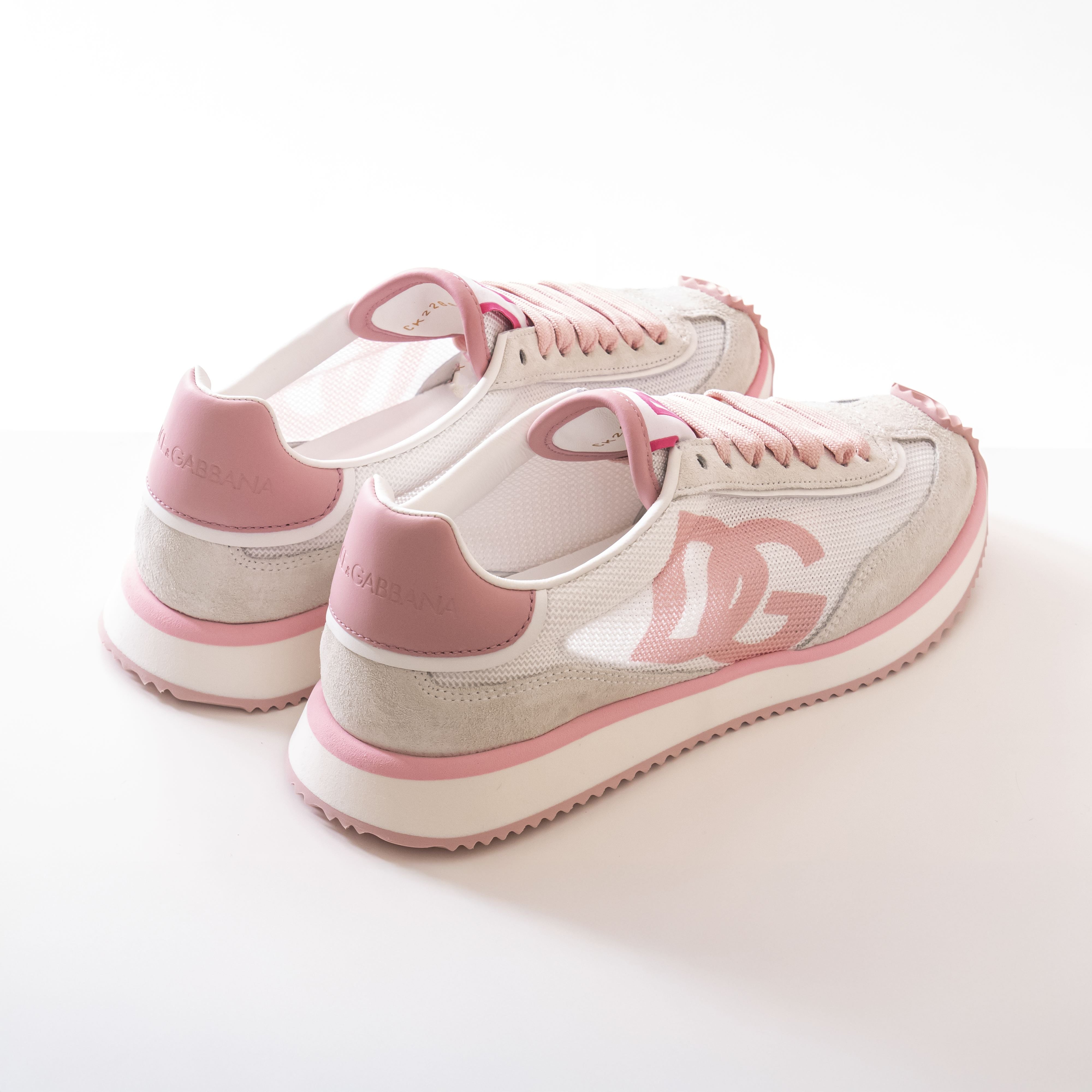 Dolce & Gabbana Sneaker Bassa Dragon 87587 BIANCO ROSA