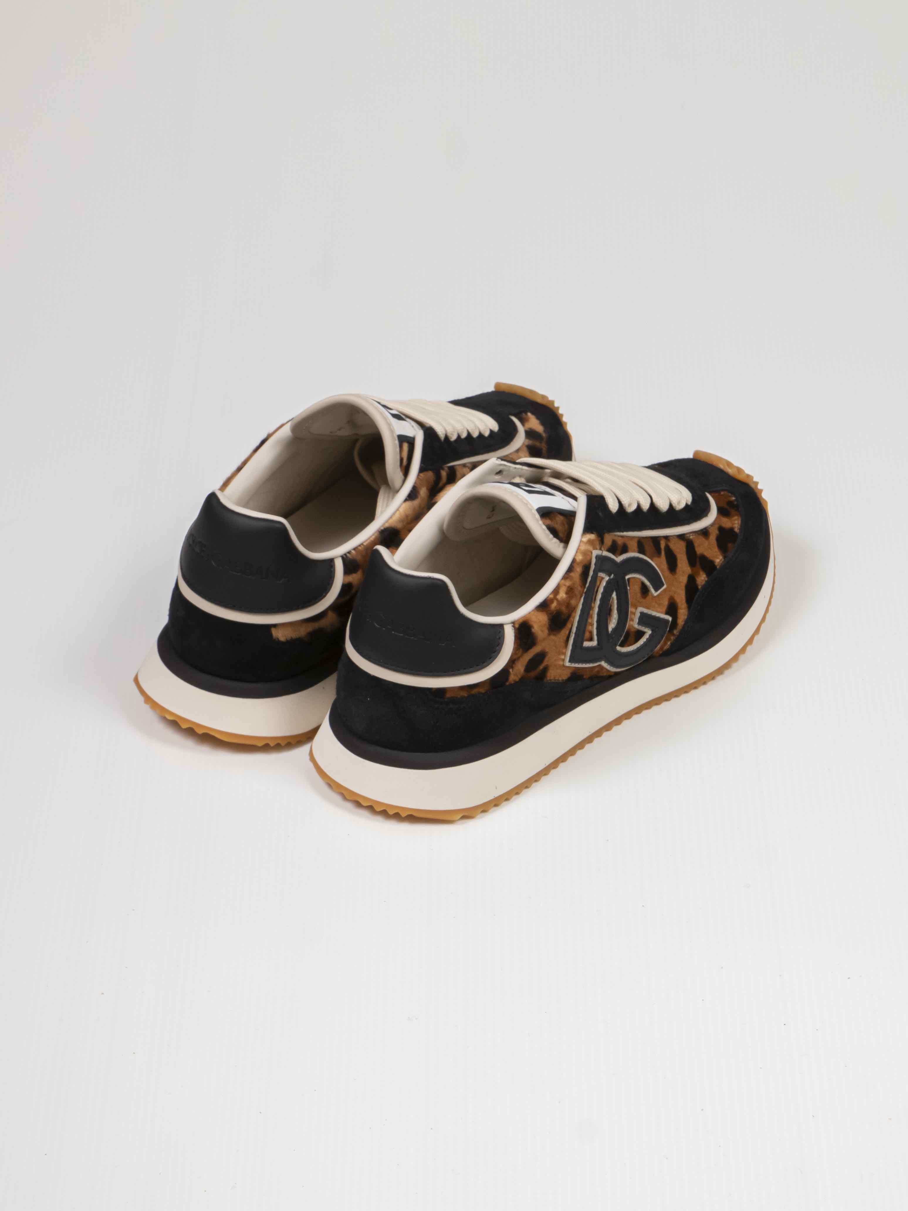 Dolce & Gabbana Sneaker Bassa Pony 89738 LEO/NERO