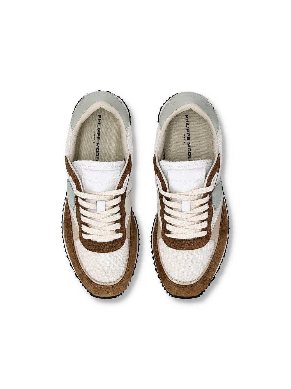 Philippe Model Sneaker Blville Low MONDIAL TECH BLANC BRUN