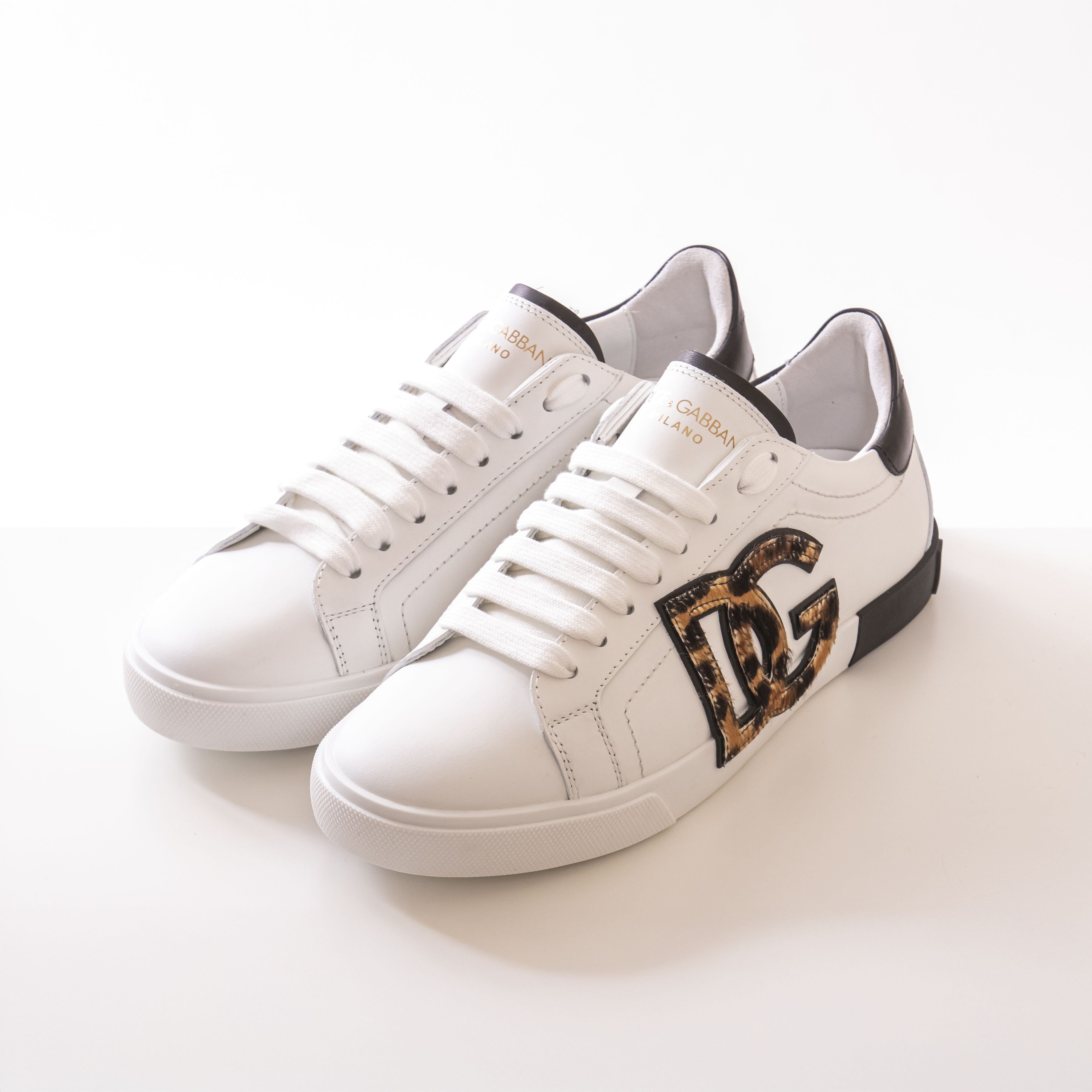 Dolce & Gabbana Sneaker Classica Vit.nappato HK5JF LEO F.NATURALE
