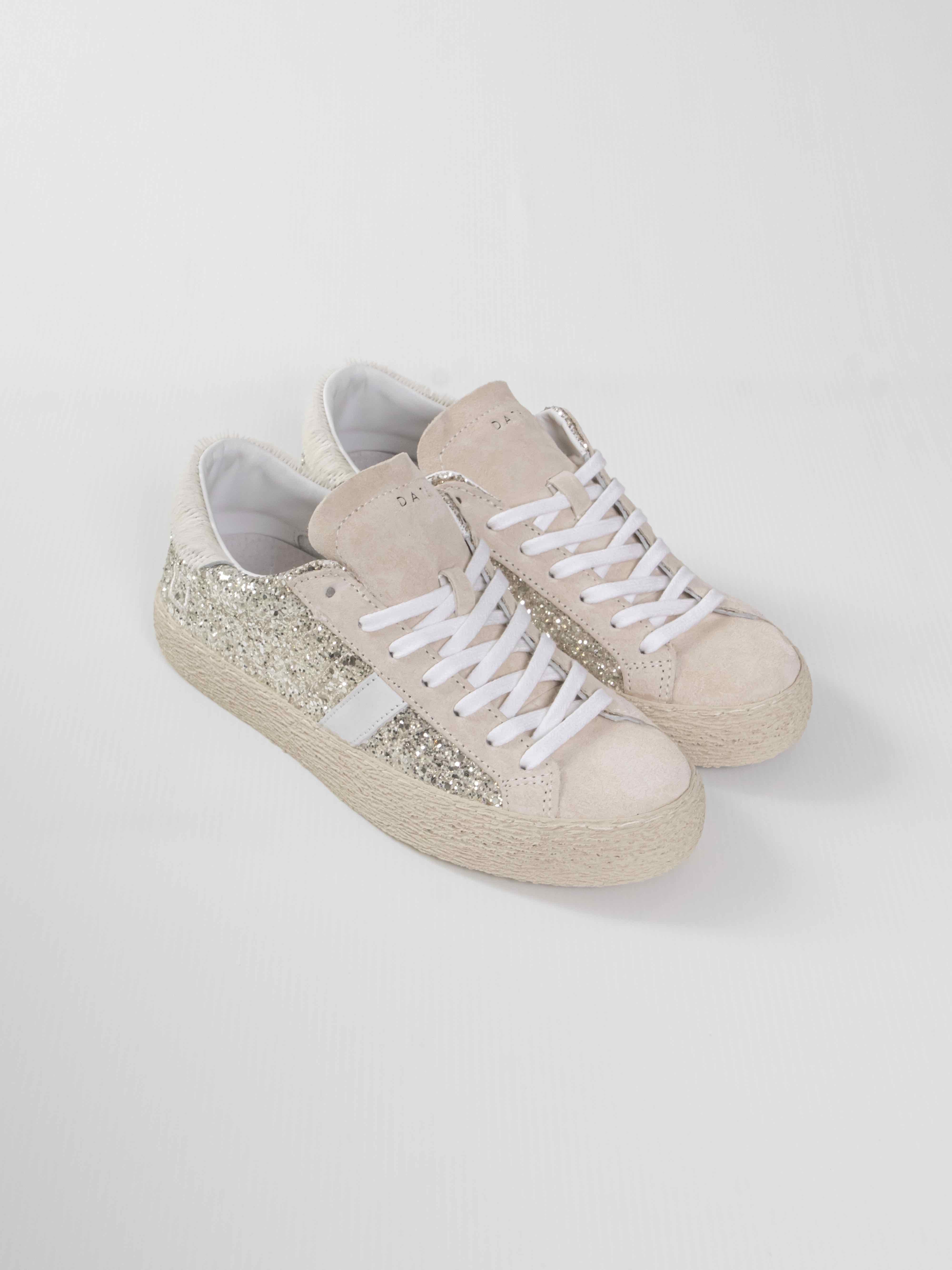 Date Sneaker Hill Low Glitter PLATINUM  PLATINUM