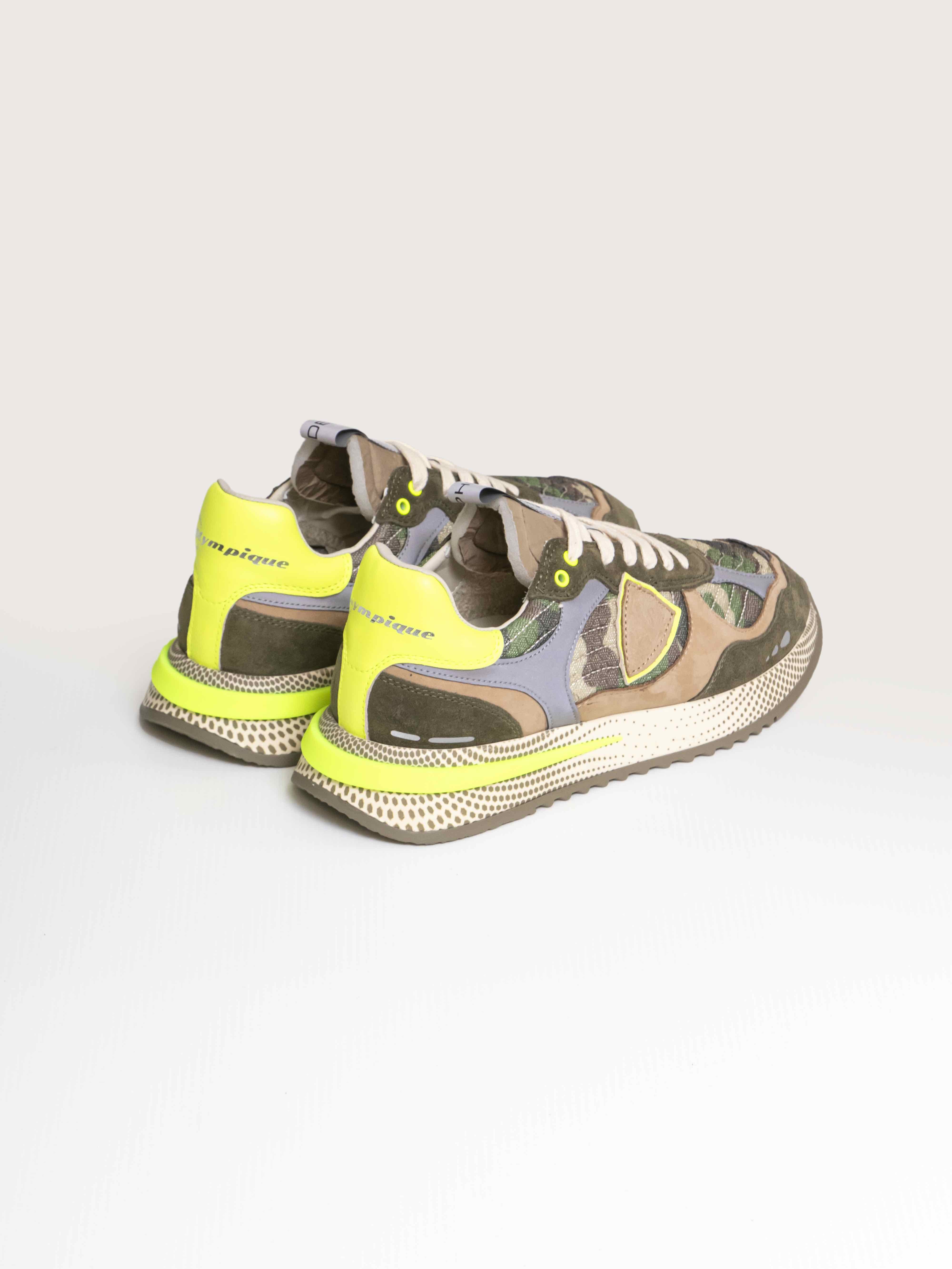 Philippe Model Sneaker Olympique Low Man CR01 VERT JAUNE