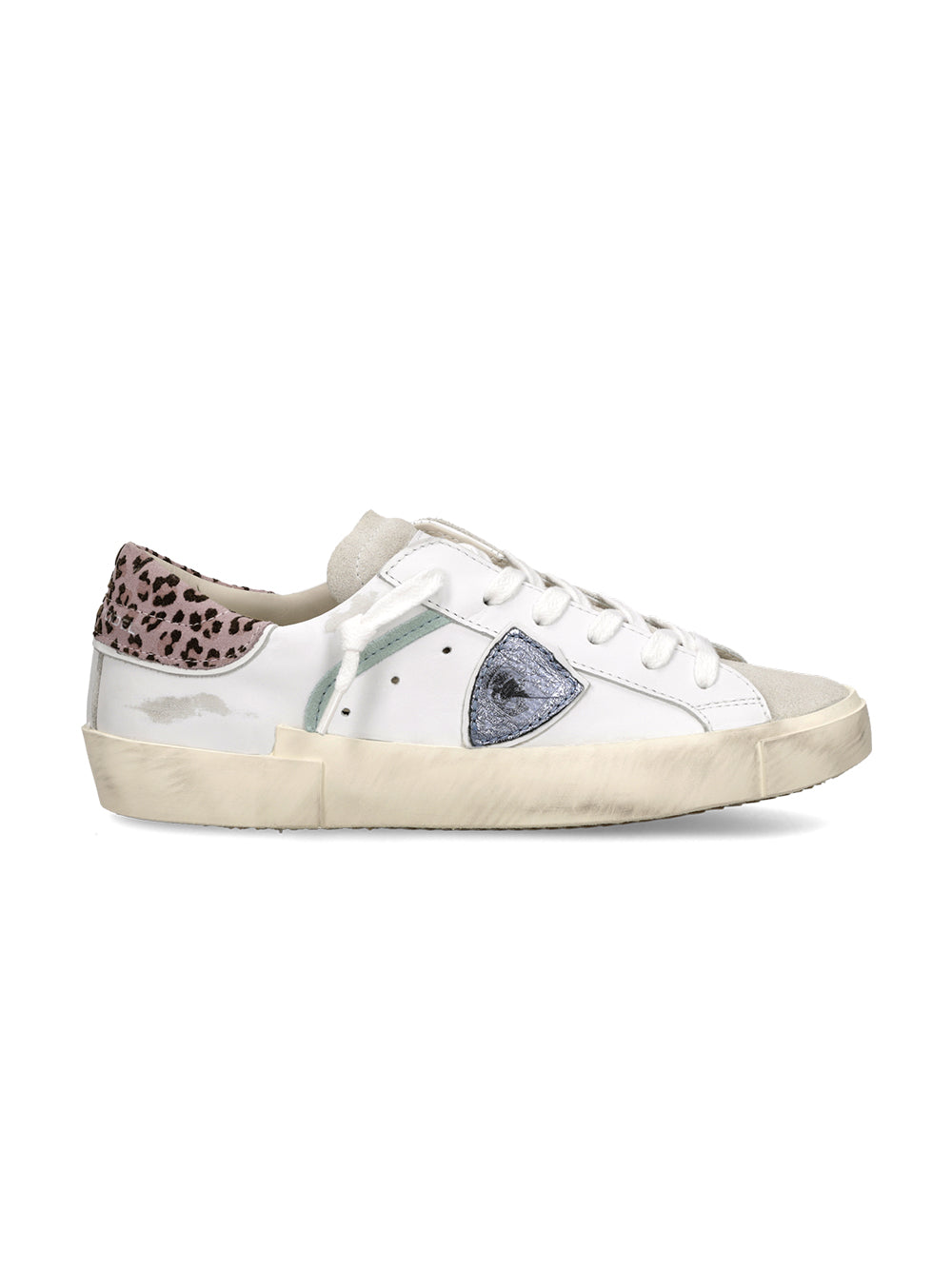 Philippe Model Sneaker Prsx Low VEAU LEO BLANC ROSE