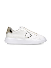 Philippe Model Sneaker Temple Low VEAU METAL BLANC
