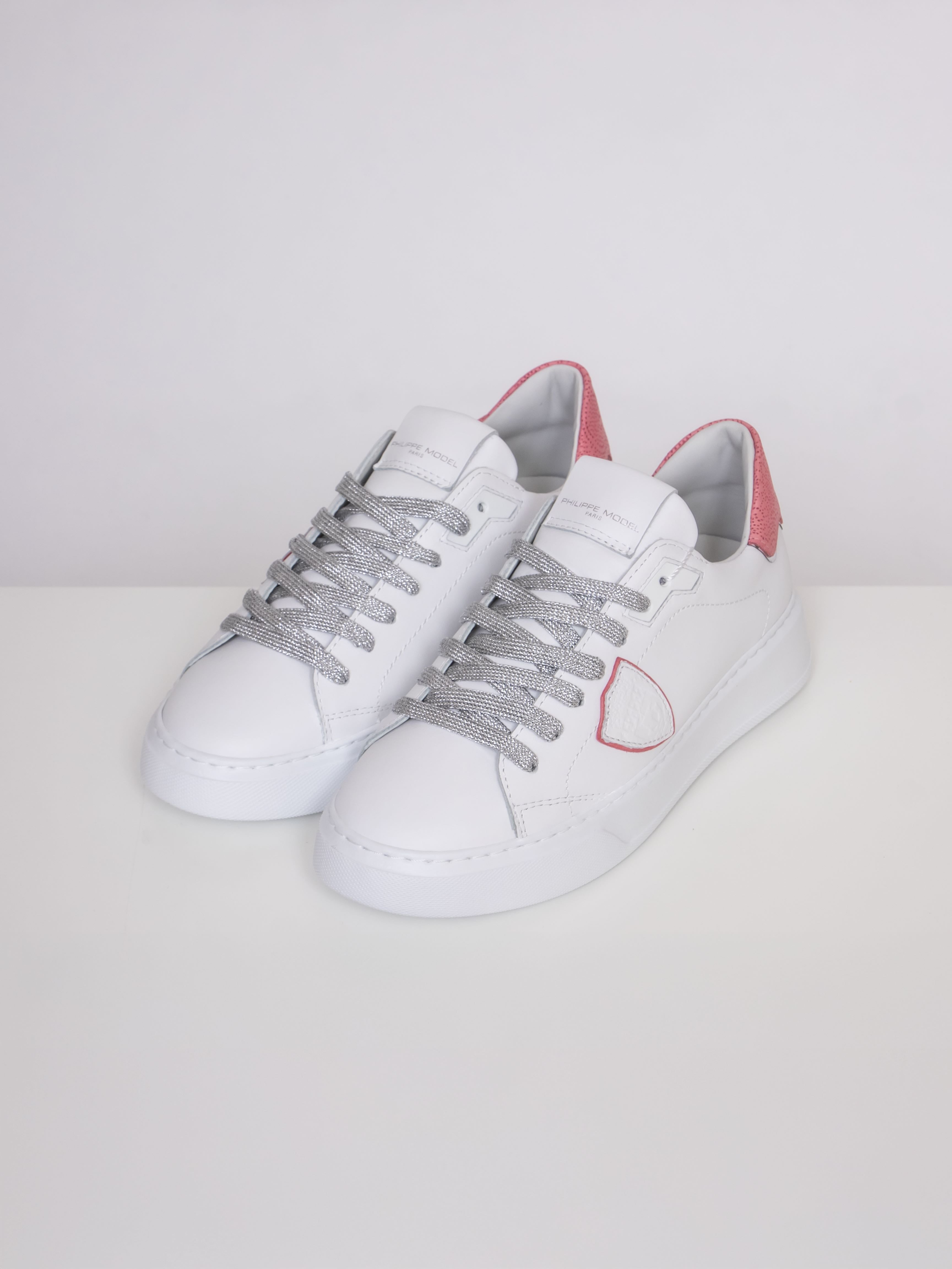 Philippe Model Sneaker Temple Low Woman VHP1 CHANTILLY BLANC CORAL