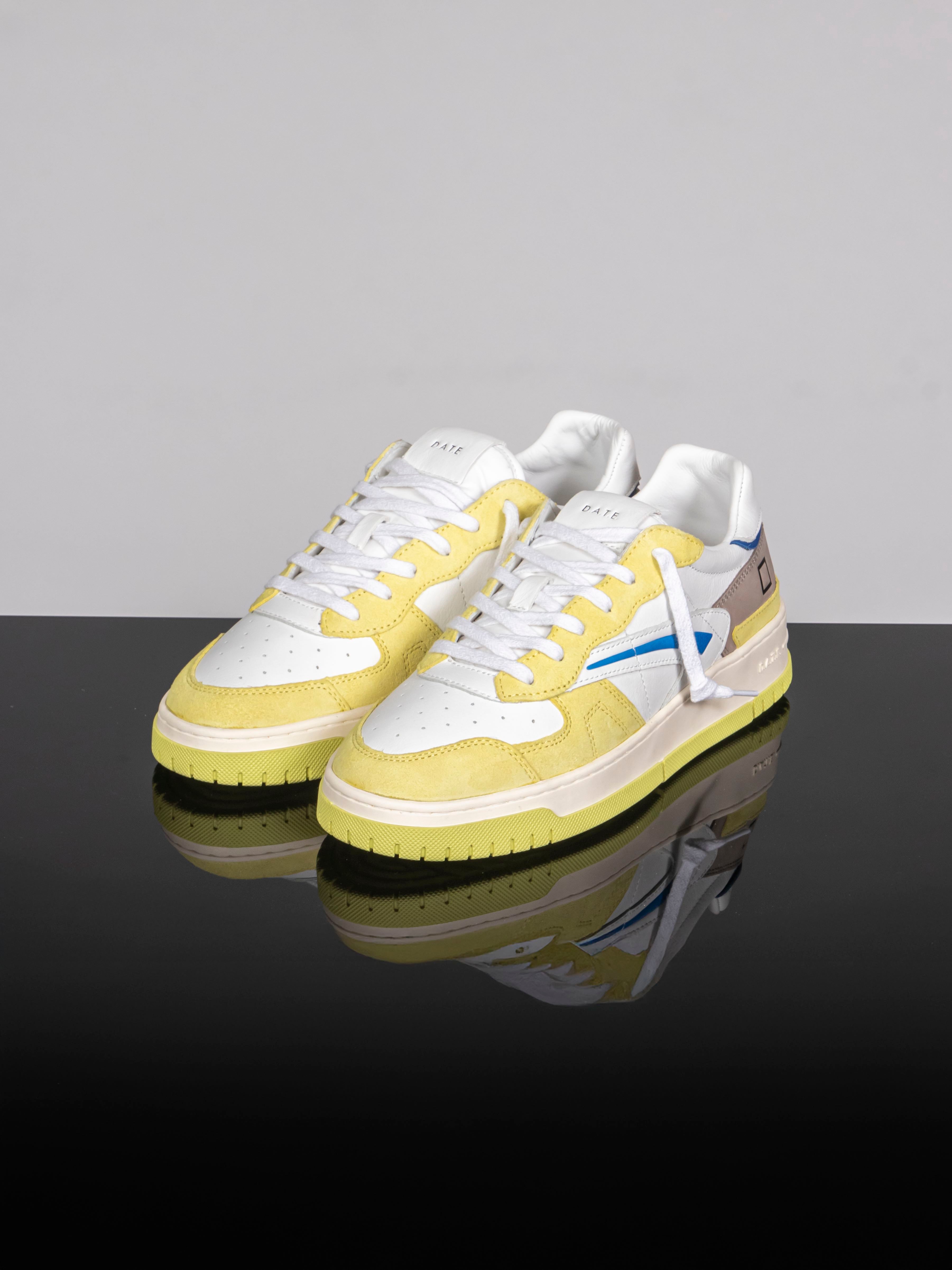 Date Sneaker Torneo Colored HY WHITE/YELLOW