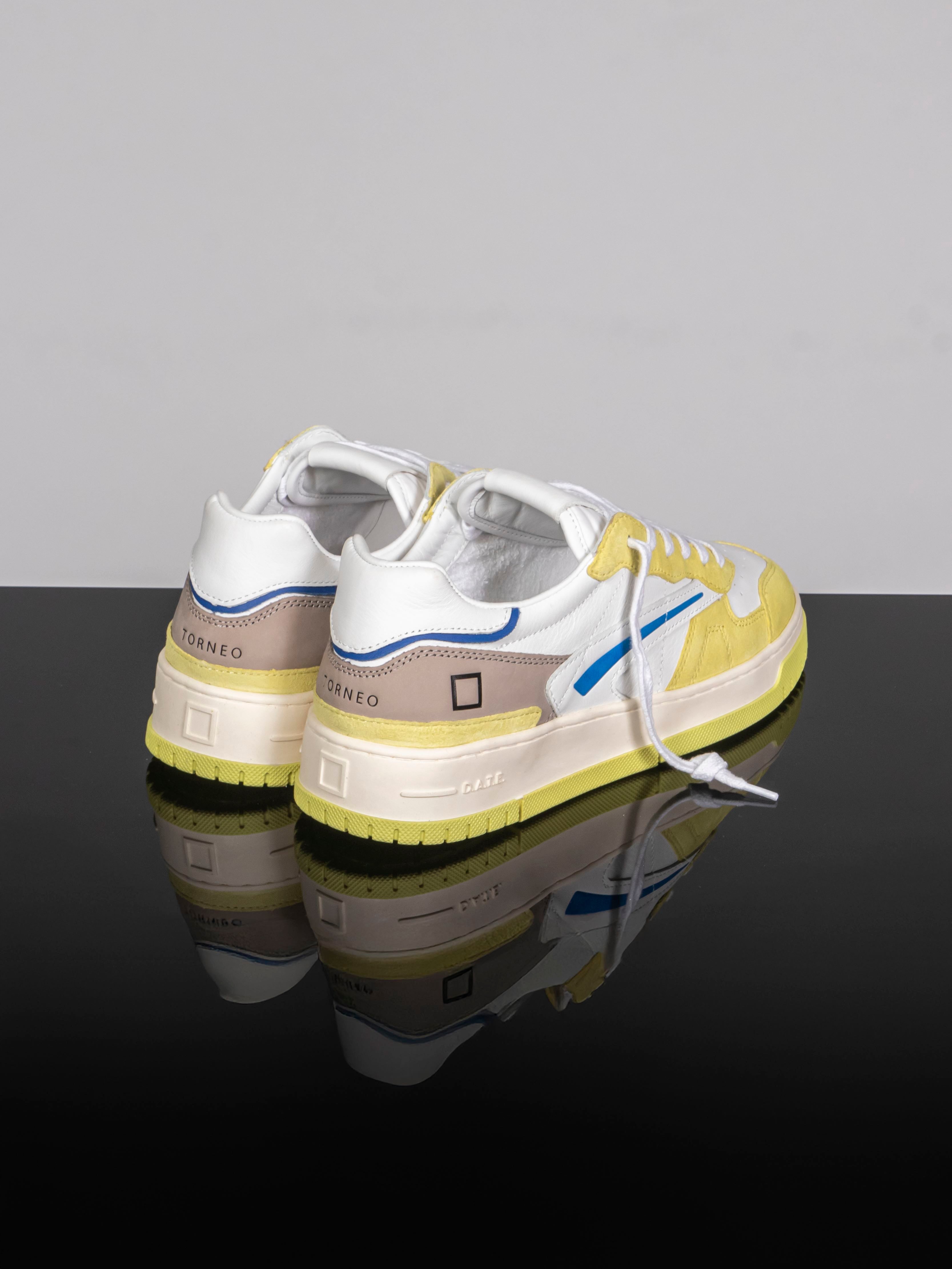 Date Sneaker Torneo Colored HY WHITE/YELLOW