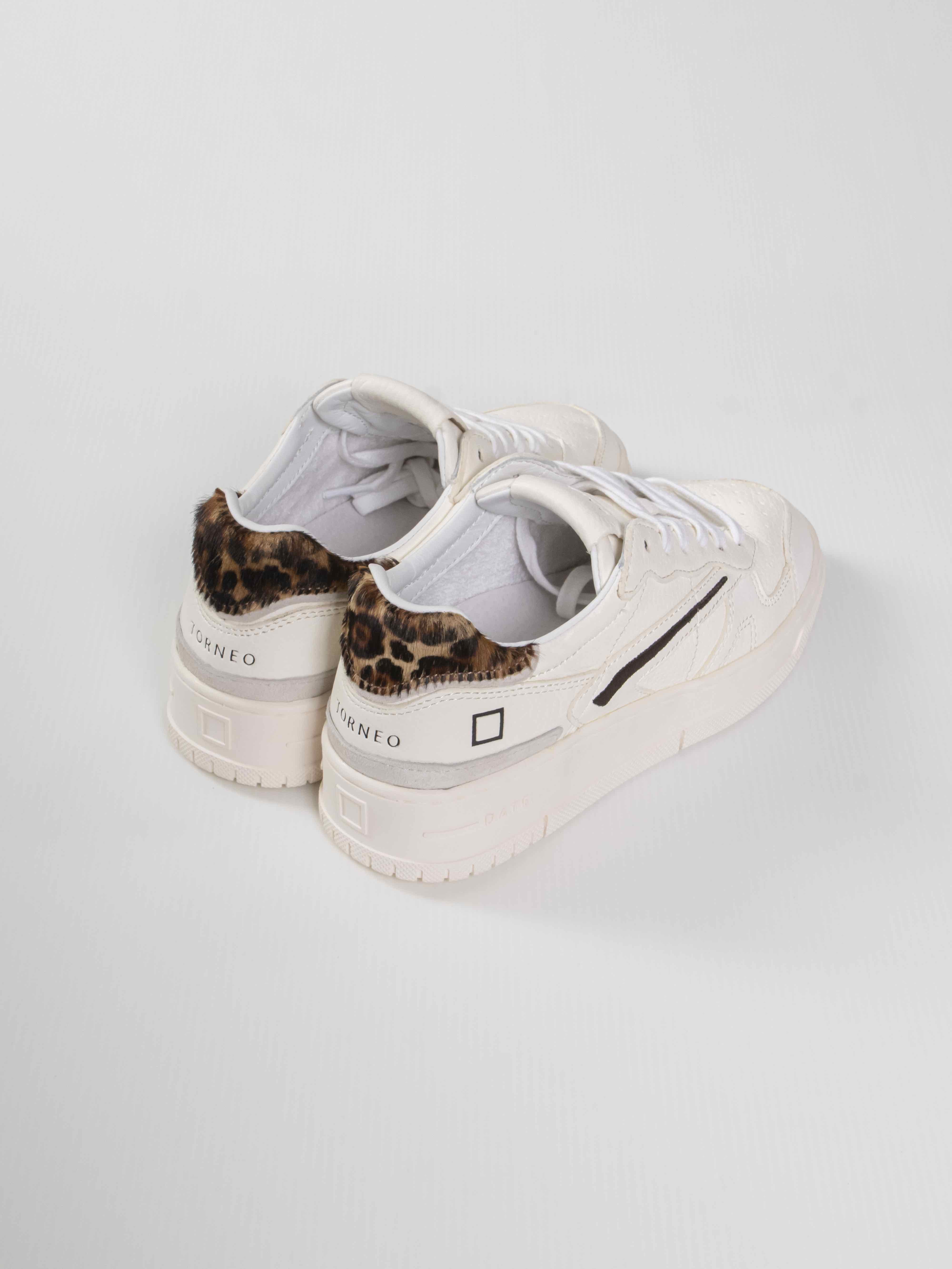 Date Sneaker Torneo Pure Pop WHITE LEOPARD