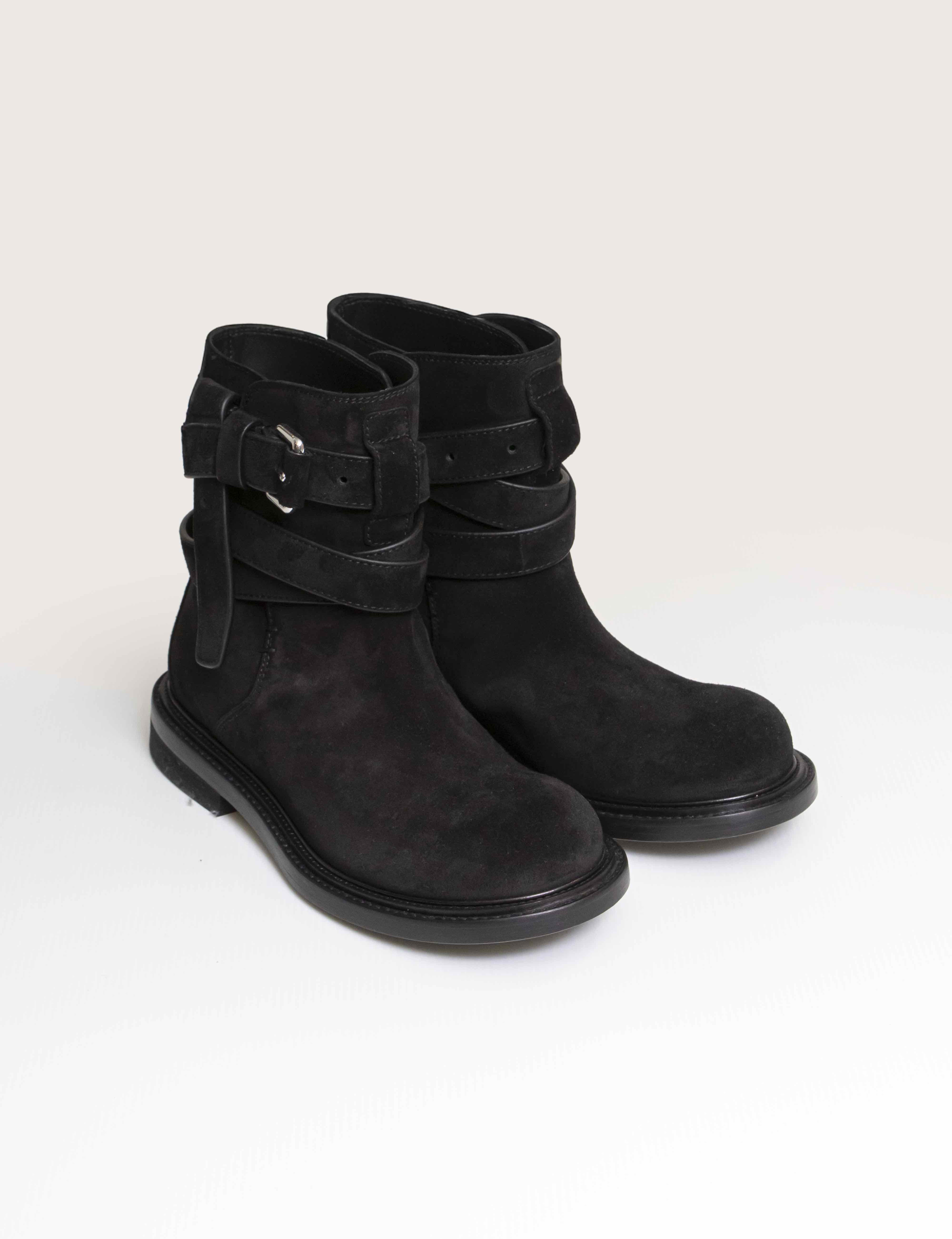 Moschino Stivaletto In Suede 00A NERO