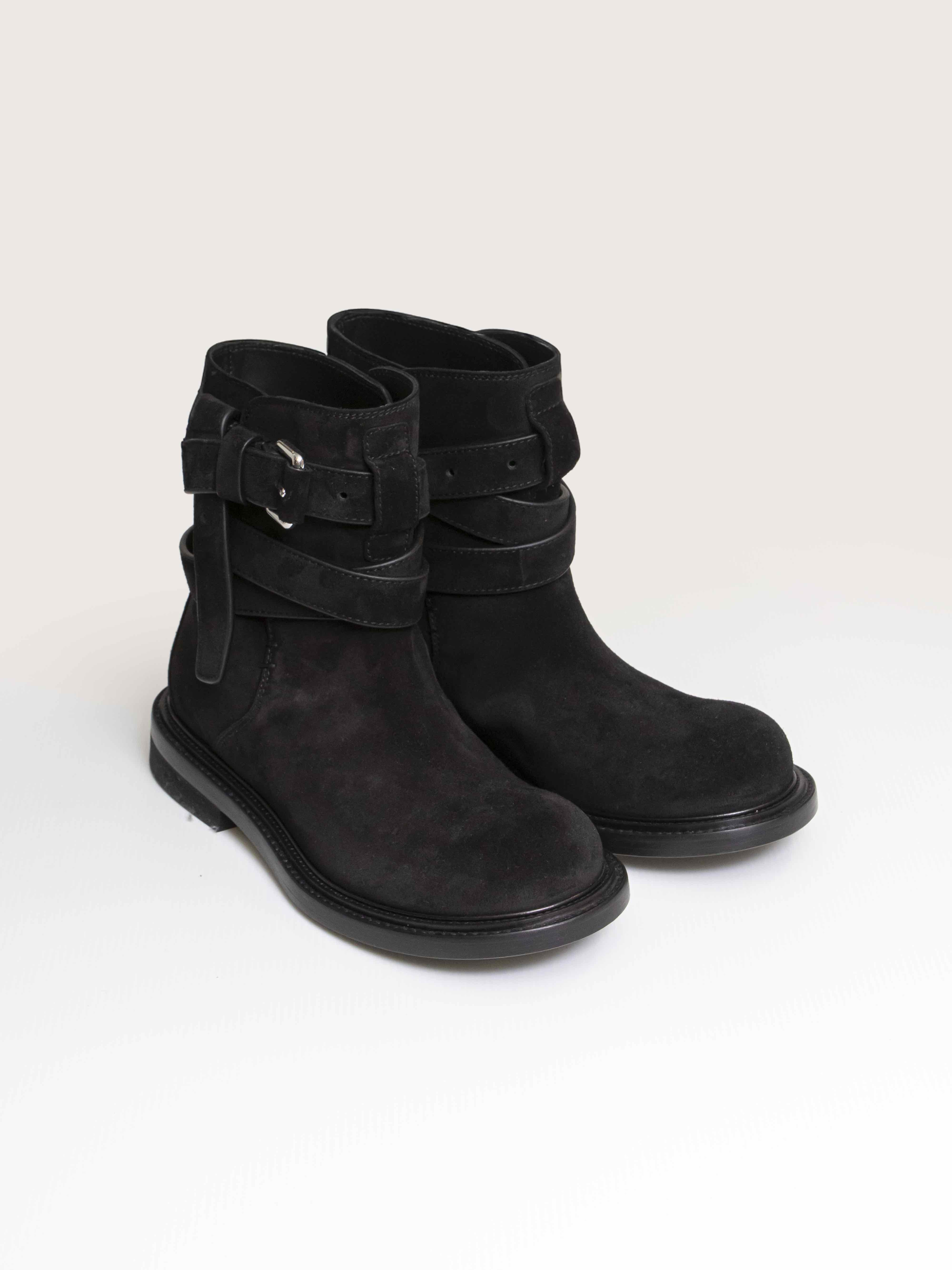 Moschino Stivaletto In Suede 00A NERO
