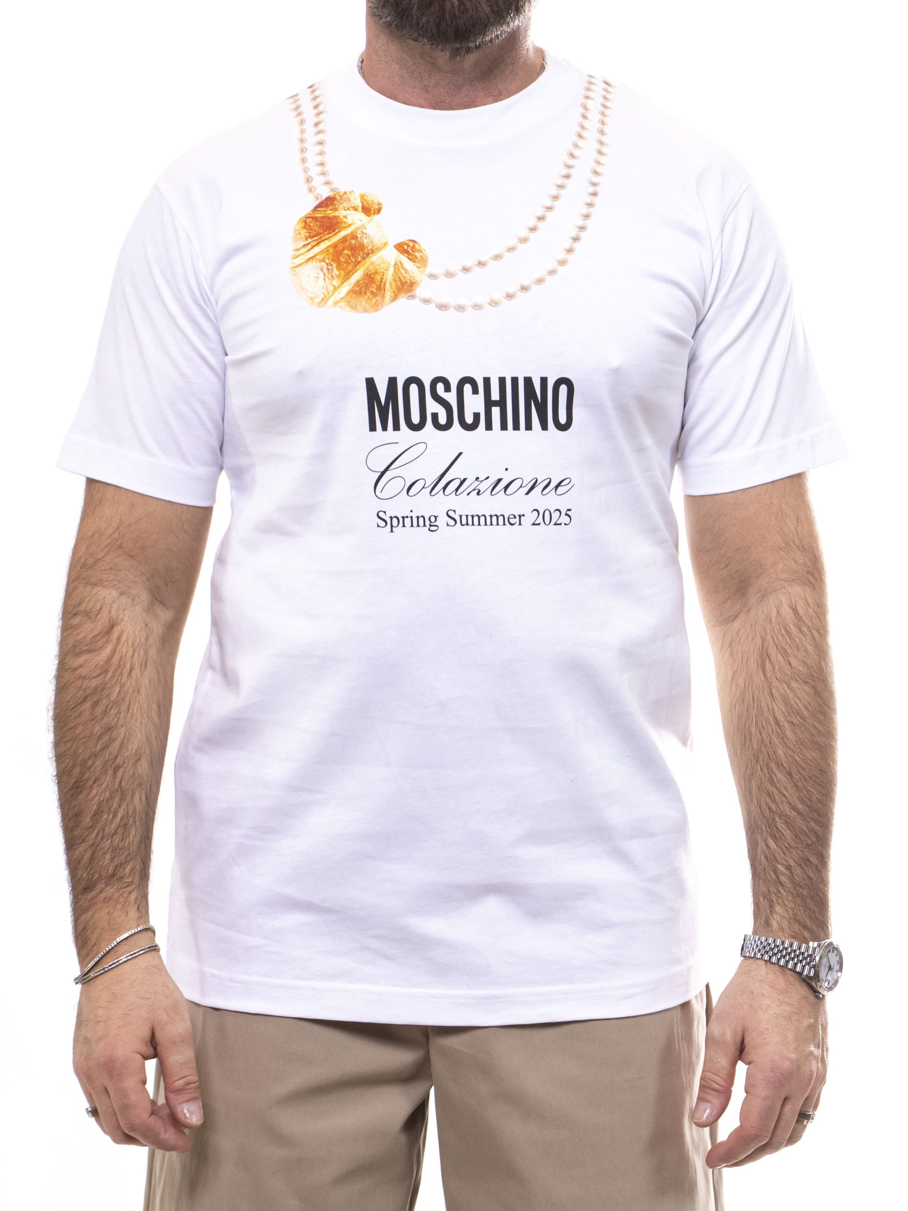 Moschino Men's T-shirt 1001 White – Vanda Boutique