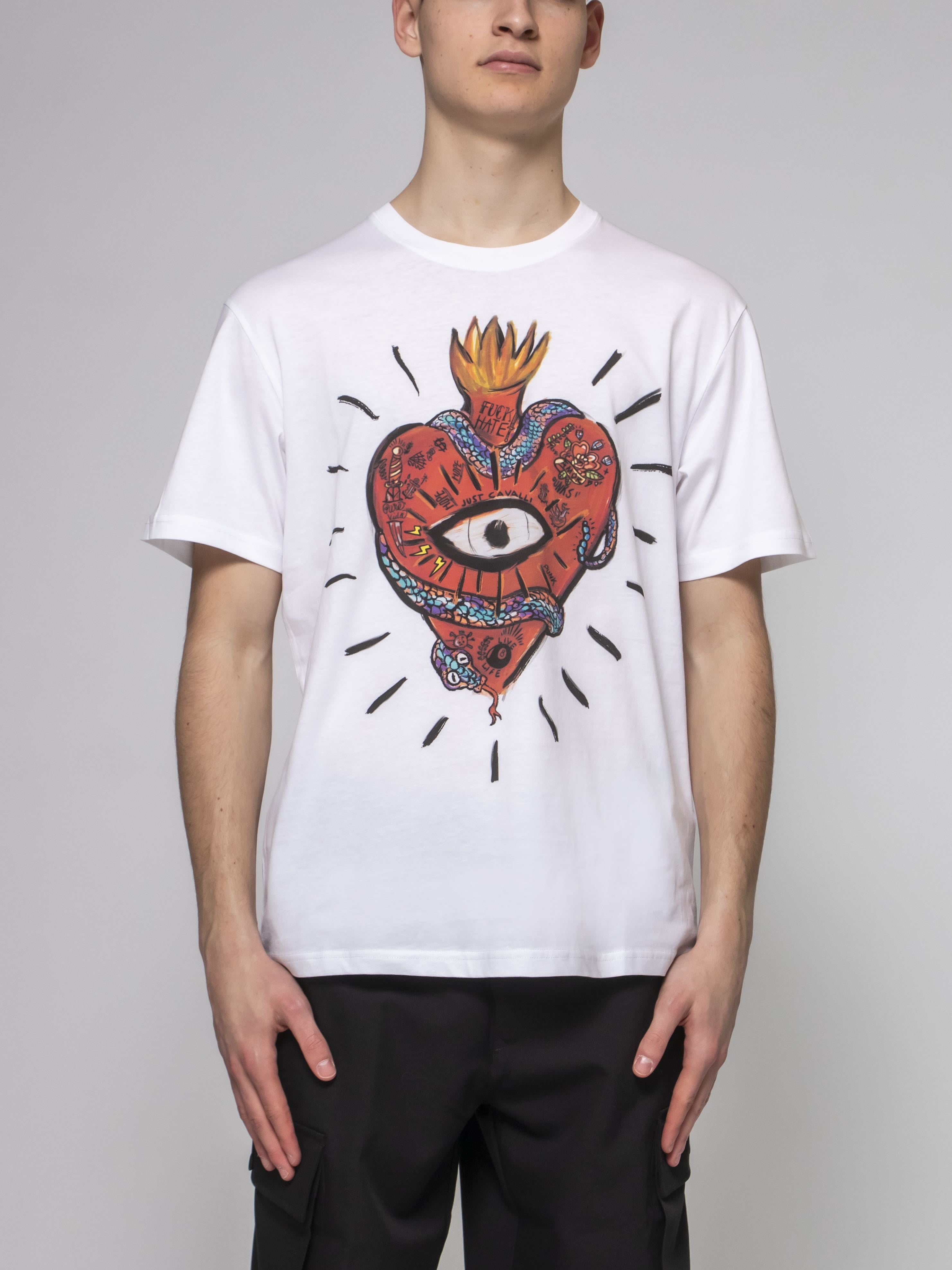 Just Cavalli T-shirt con Stampa 003 WHITE