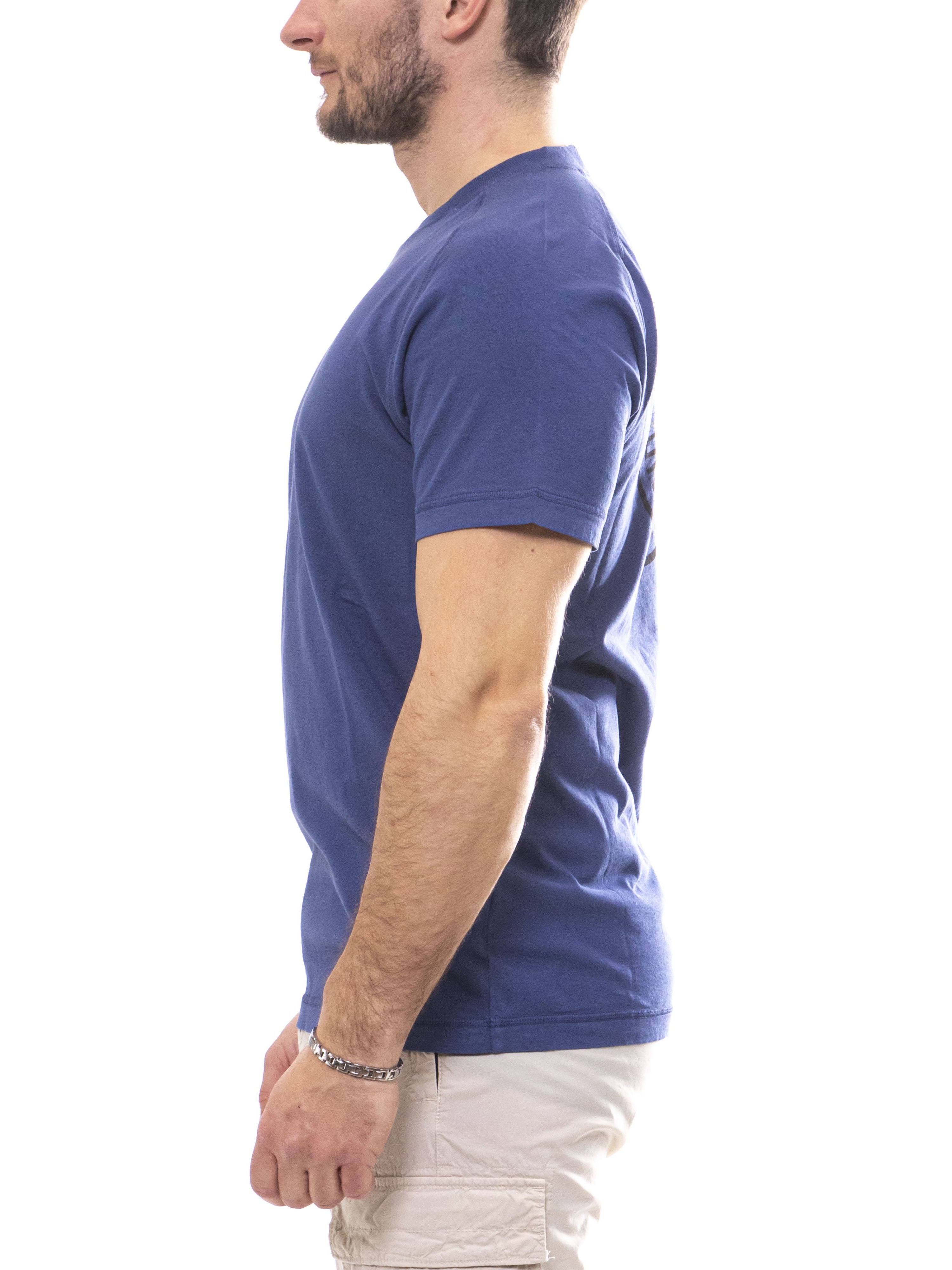Stone Island T-shirt con Stampa V0028 BLU MARINE