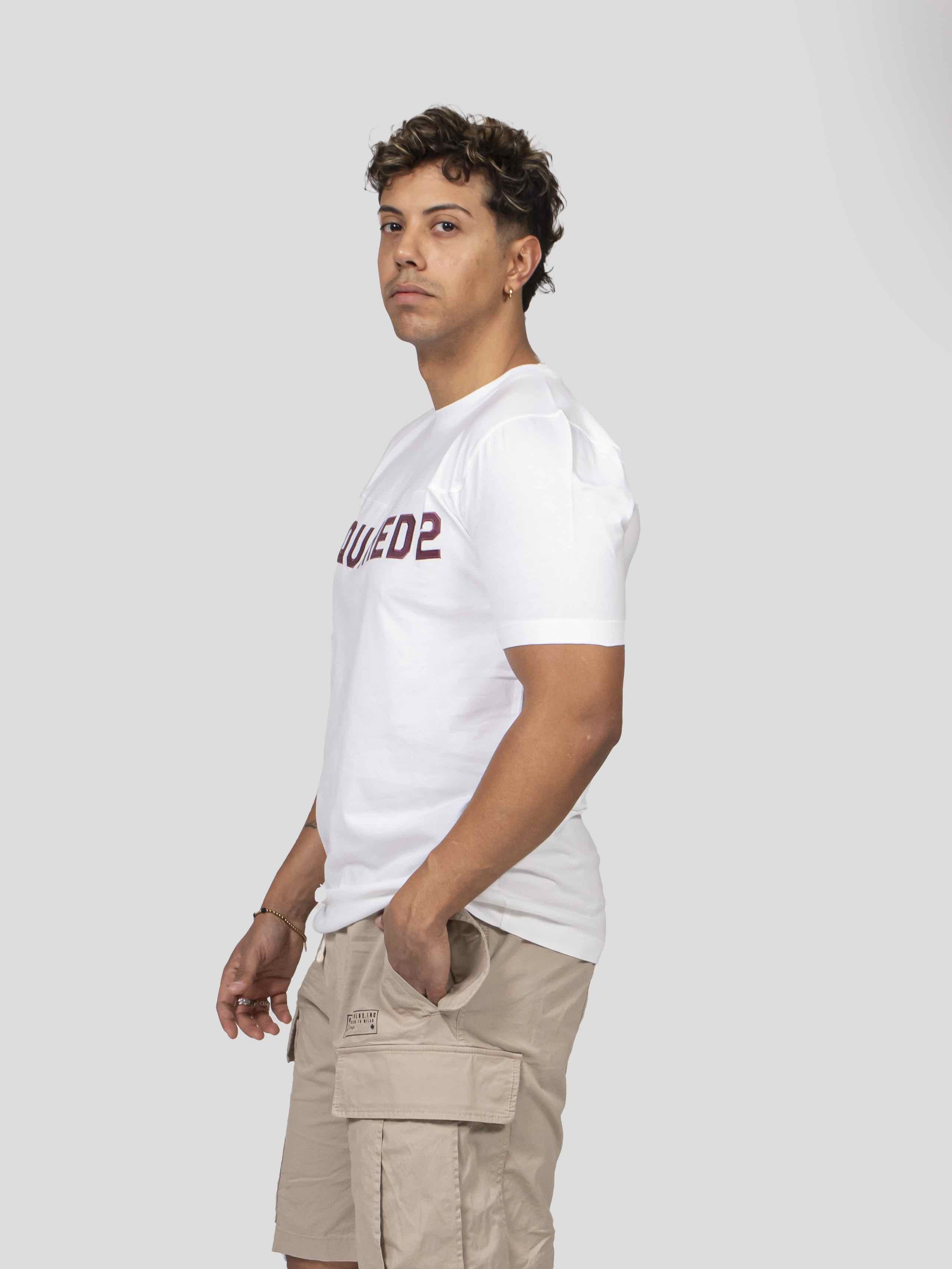 Dsquared2 T-shirt Cool Football Fit 100 WHITE