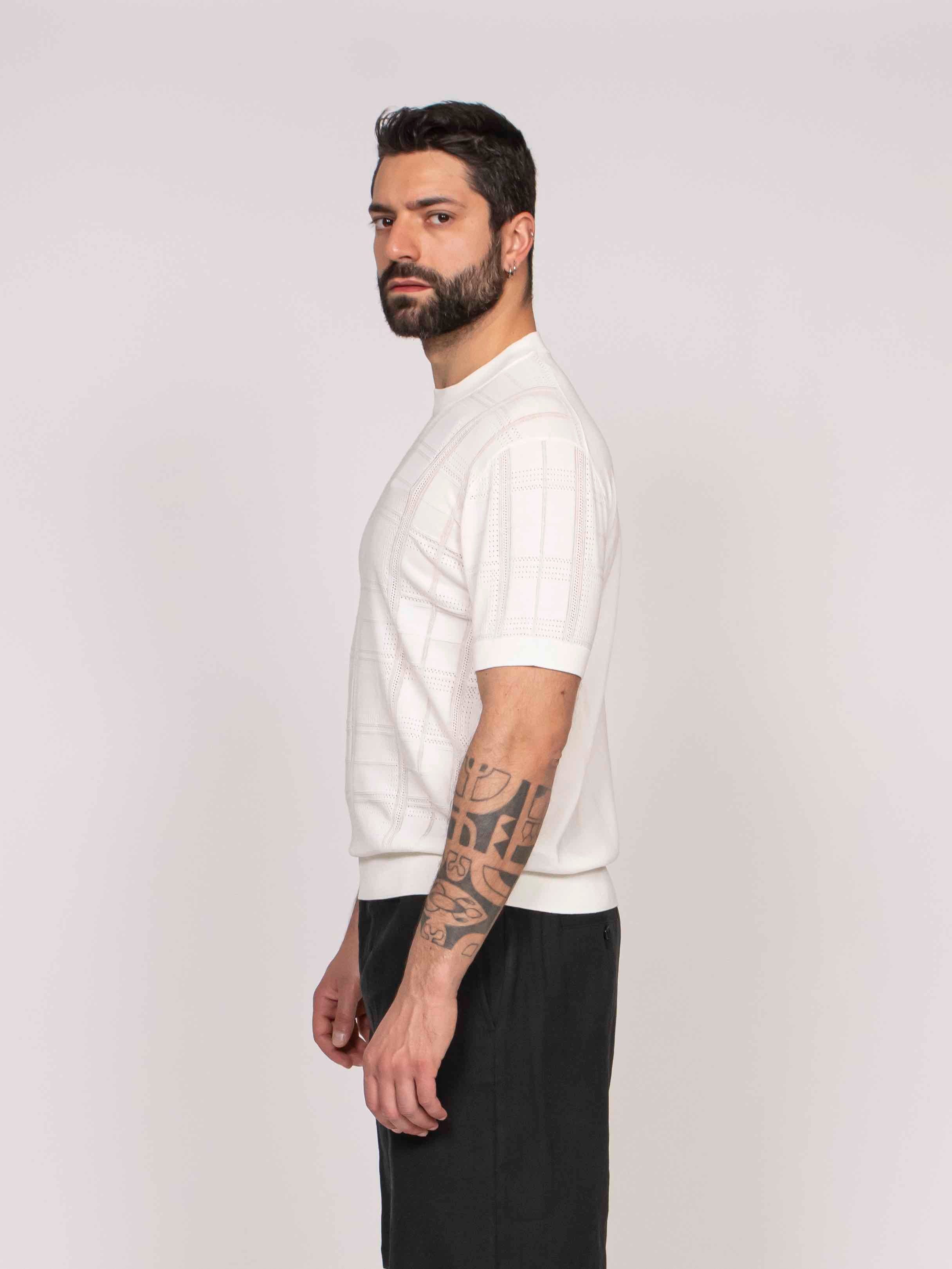 Paolo Pecora T-shirt Girocollo 1102 PANNA