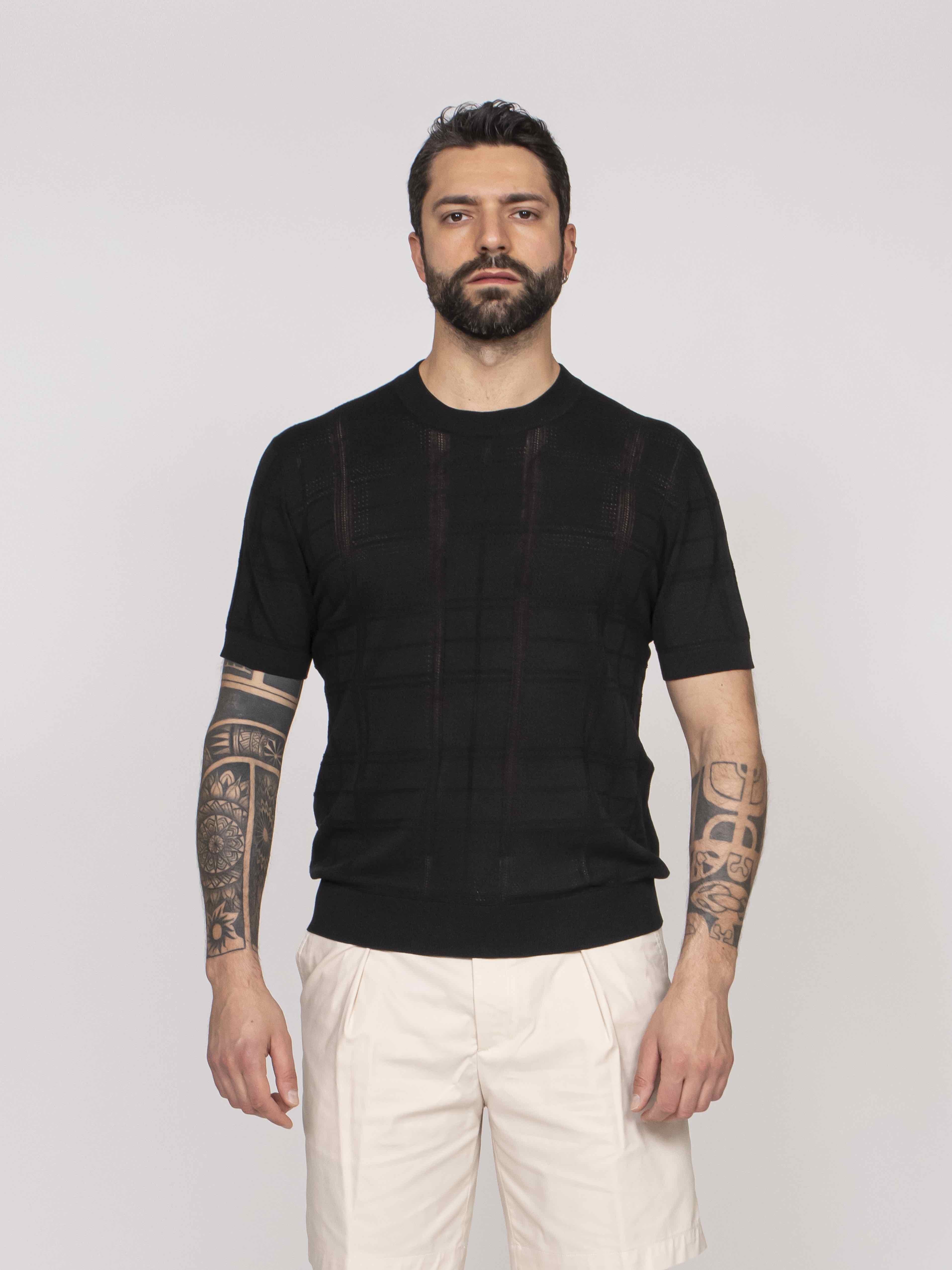 Paolo Pecora T-shirt Girocollo 9000 NERO