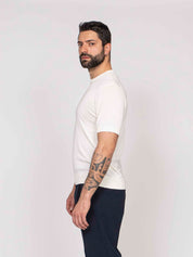 Paolo Pecora T-shirt Girocollo In Seta 1102 PANNA