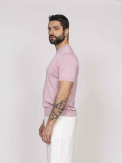 Paolo Pecora T-shirt Girocollo In Seta 4283 ROSA