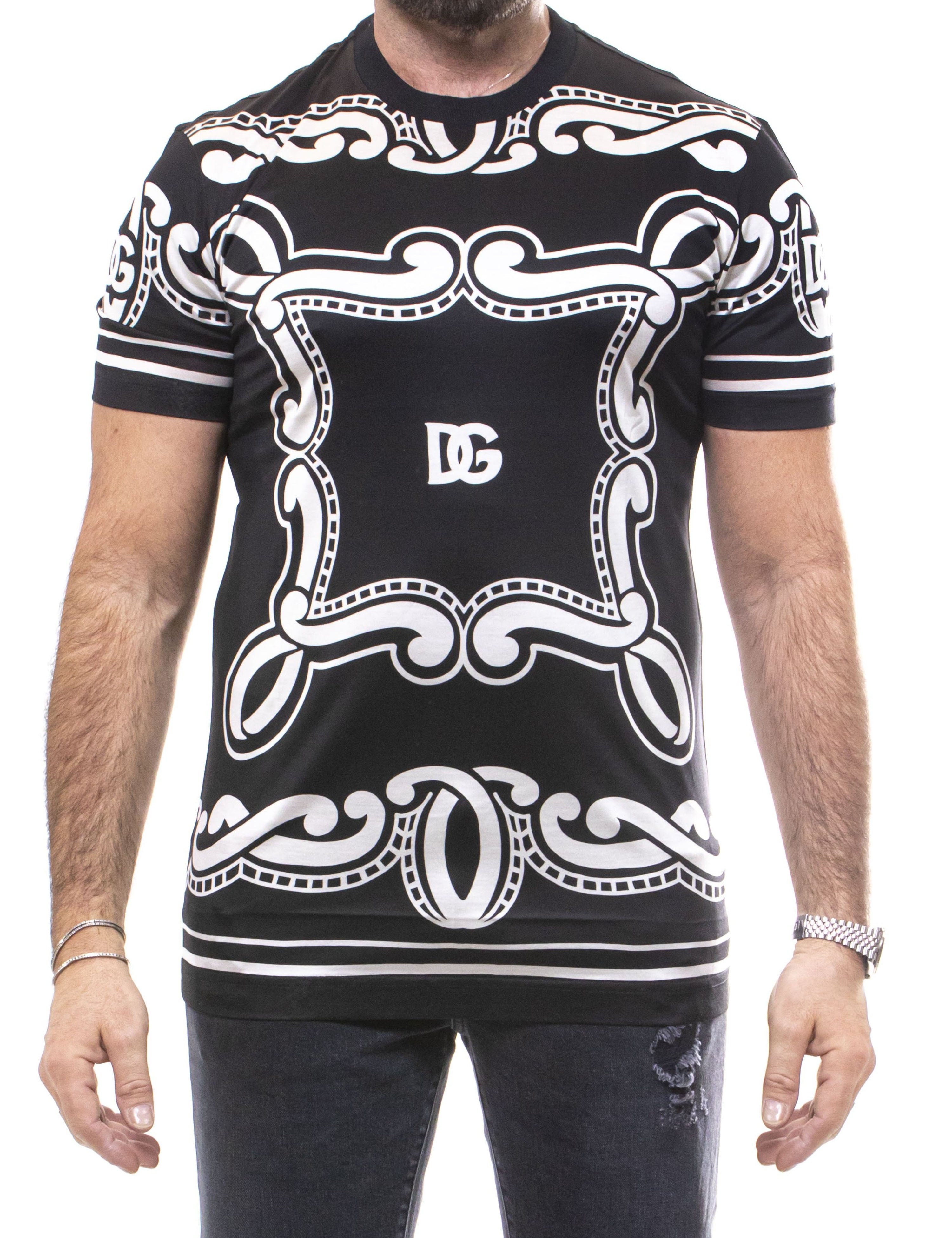 Dolce & Gabbana T-shirt HN9RA BANDANA F.DO NERO