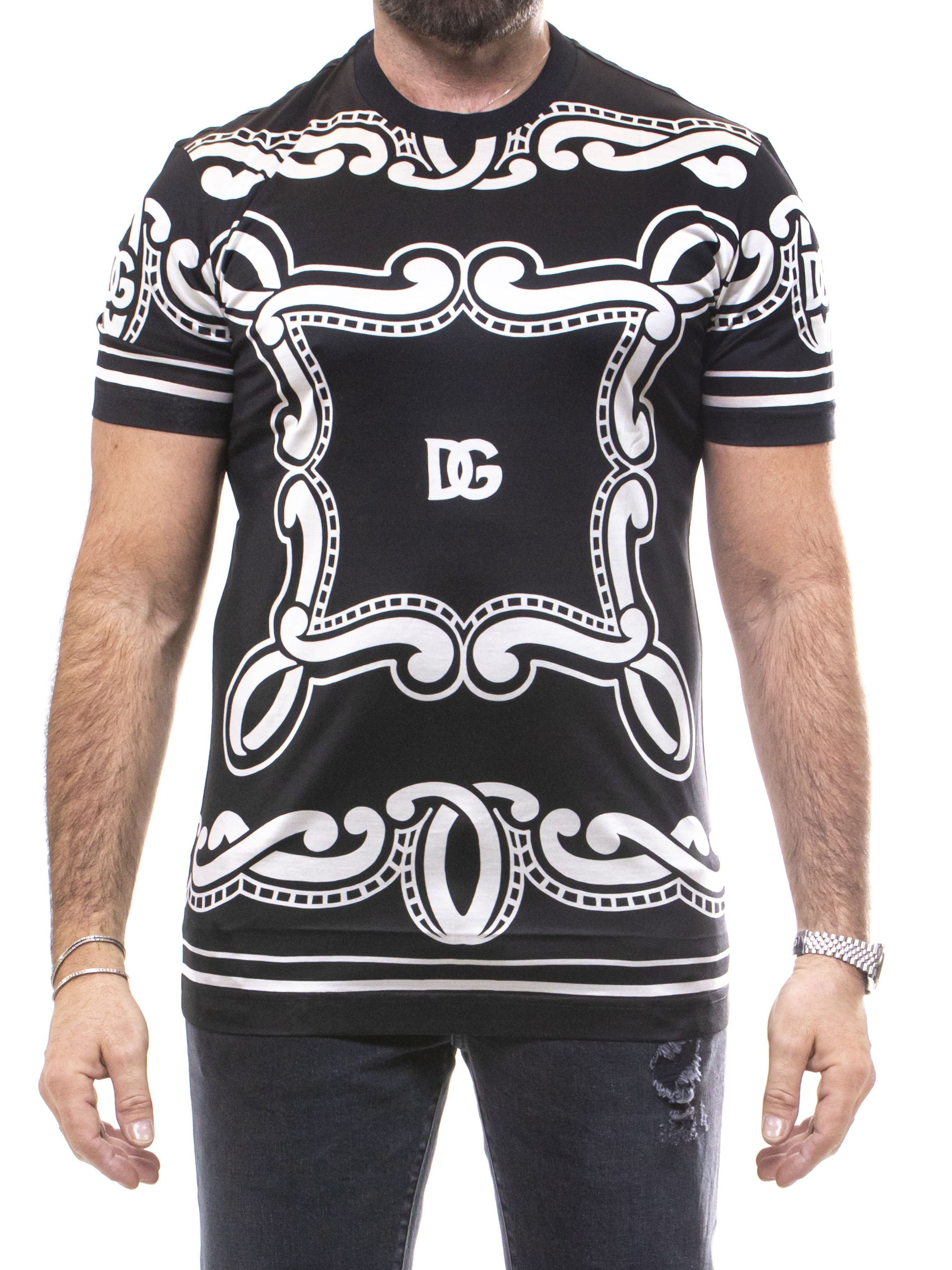 Dolce & Gabbana T-shirt HN9RA BANDANA F.DO NERO
