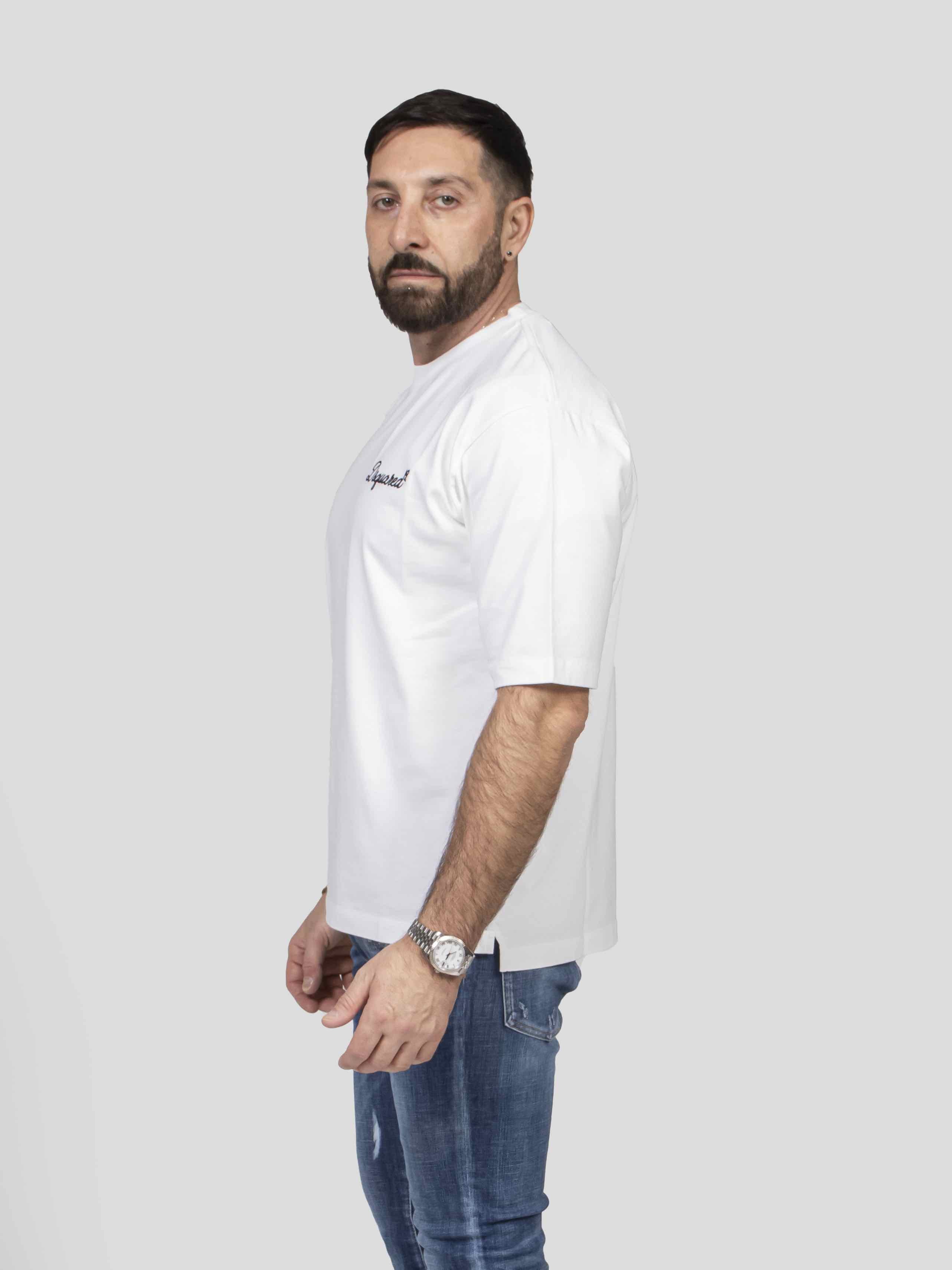 Dsquared2 T-shirt Loose Fit 100 WHITE