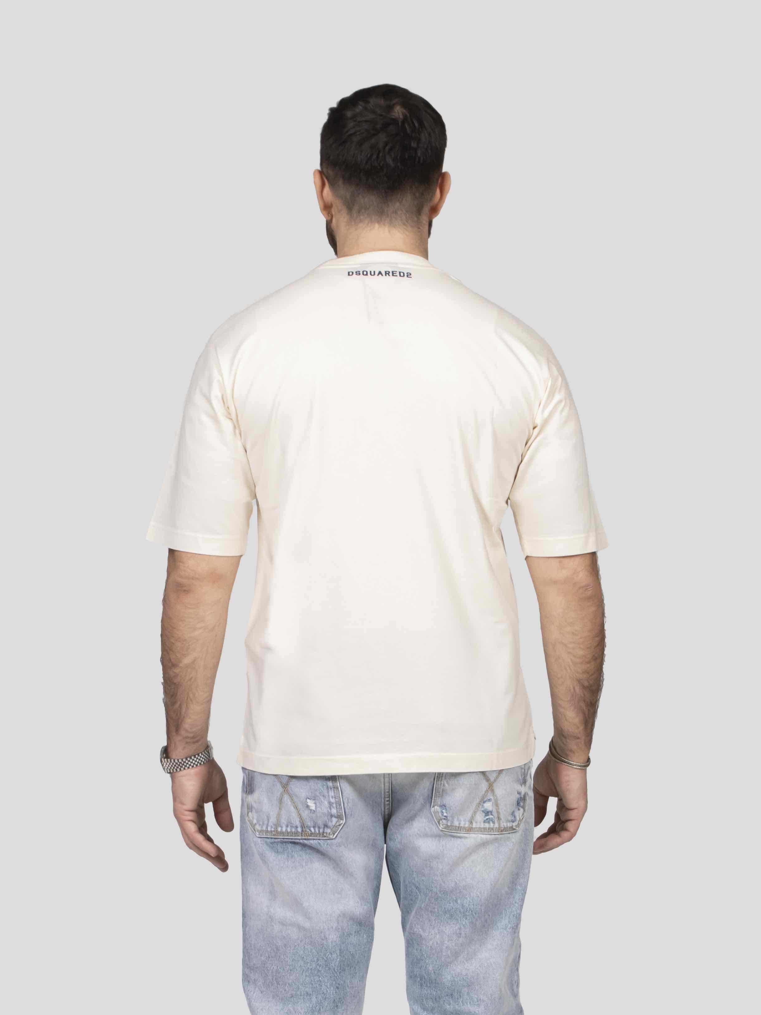 Dsquared2 T-shirt Loose Fit 102 PANNA