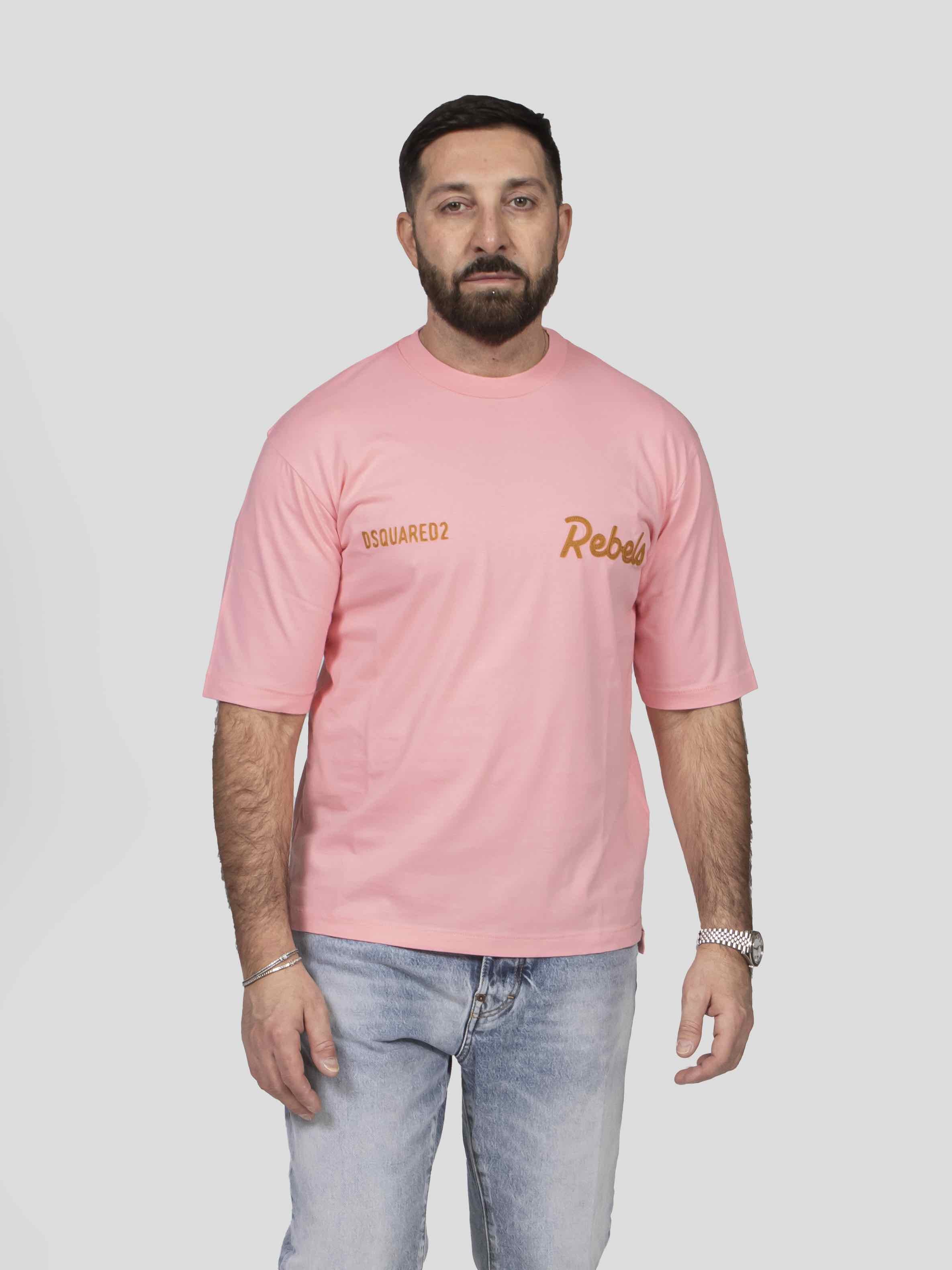 Dsquared2 T-shirt Loose Fit 249 ROSA