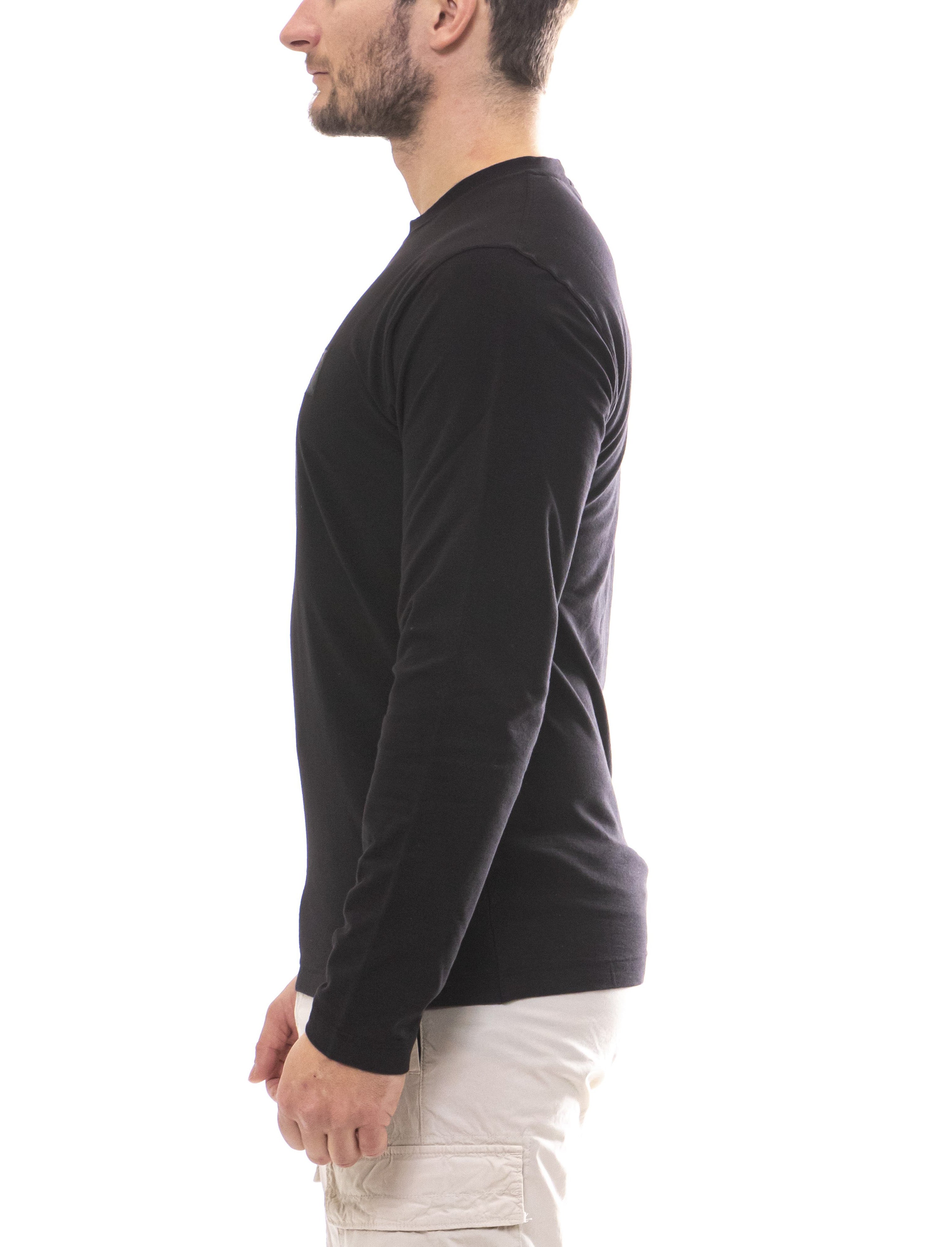 Stone Island Men's T-shirt L/S Ghost V0029 Black – Vanda