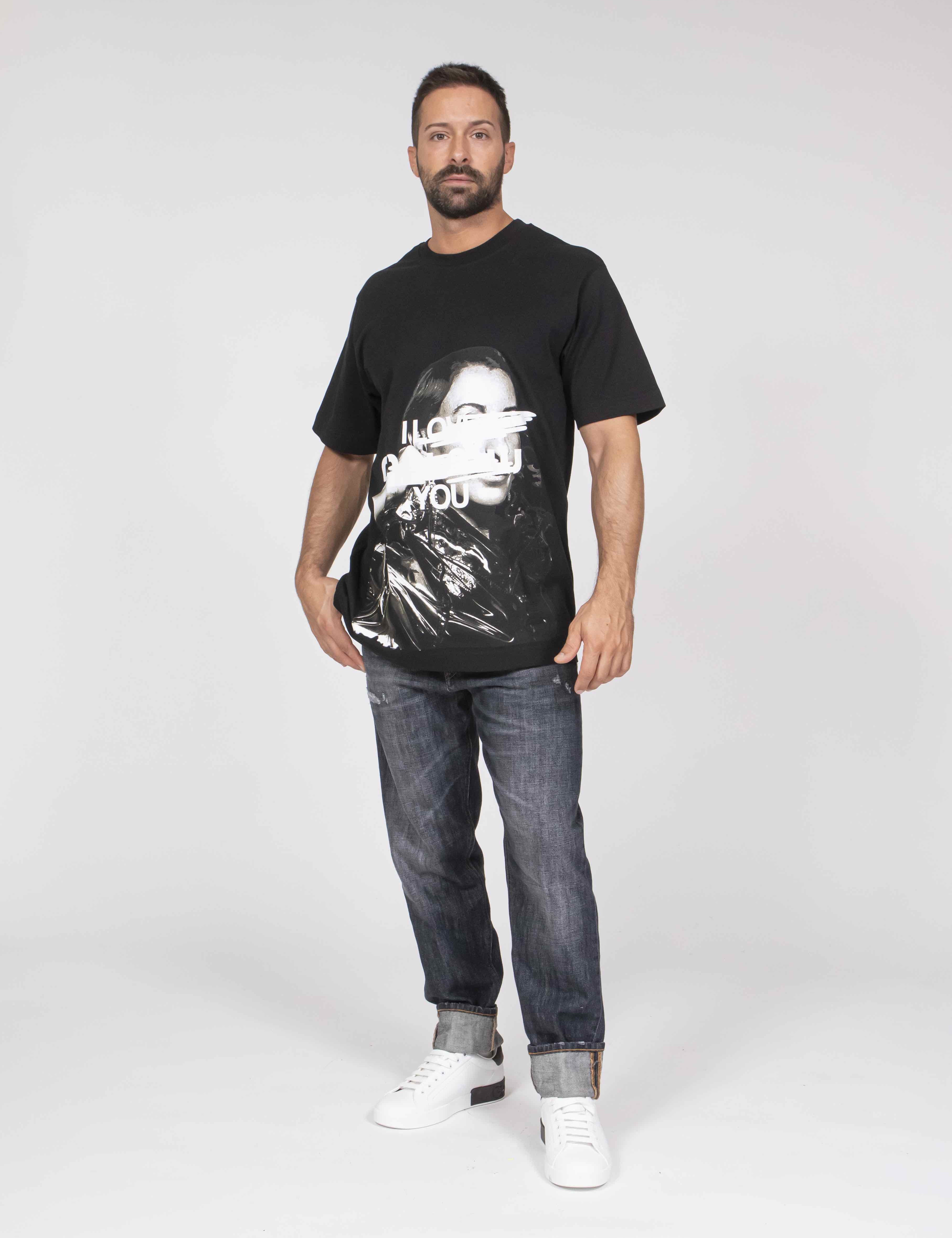 Elite' T-shirt Over Serigraphy BLACK