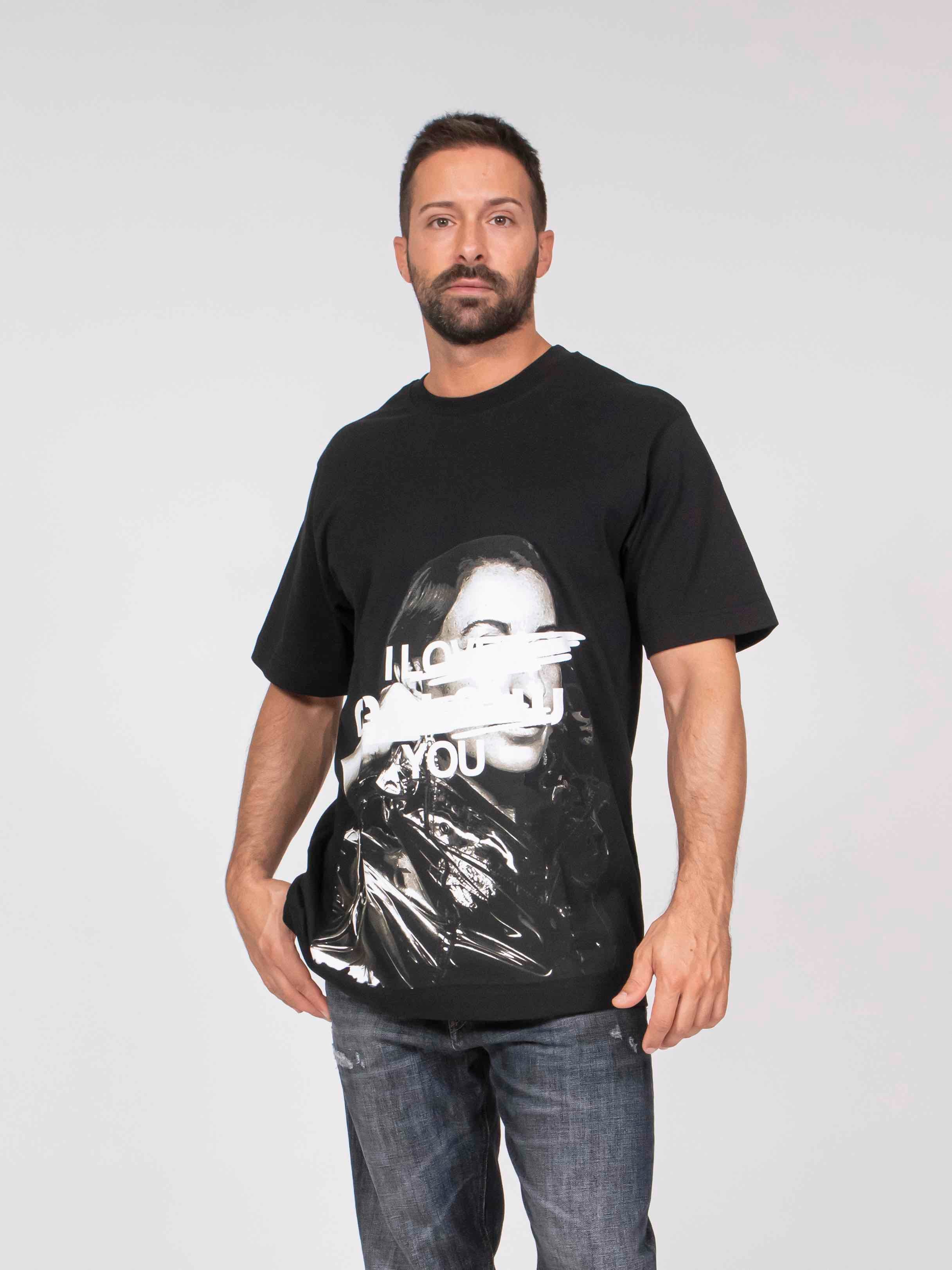 Elite' T-shirt Over Serigraphy BLACK