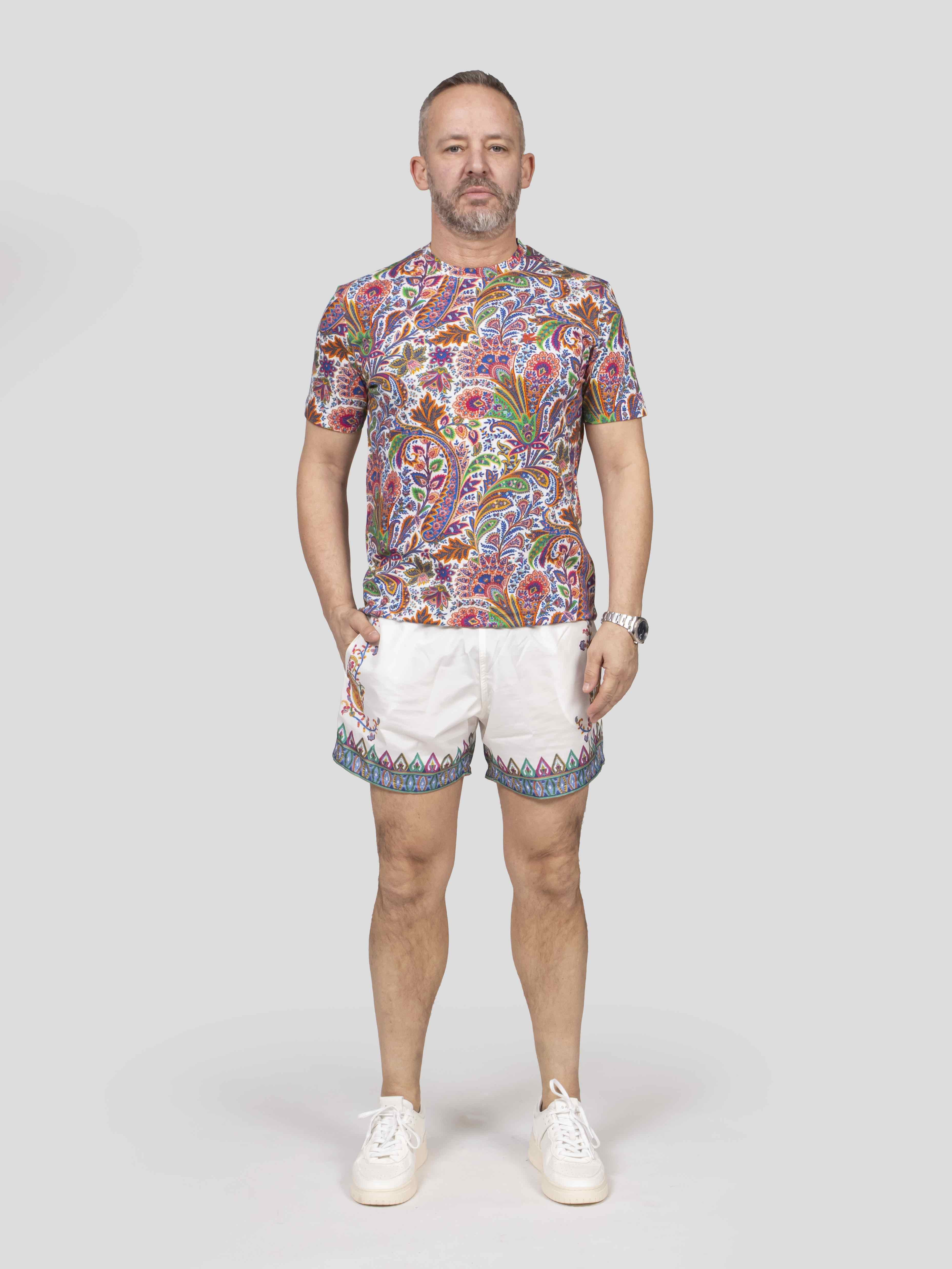 Etro T-shirt Roma X0800 F.DO BIANCO