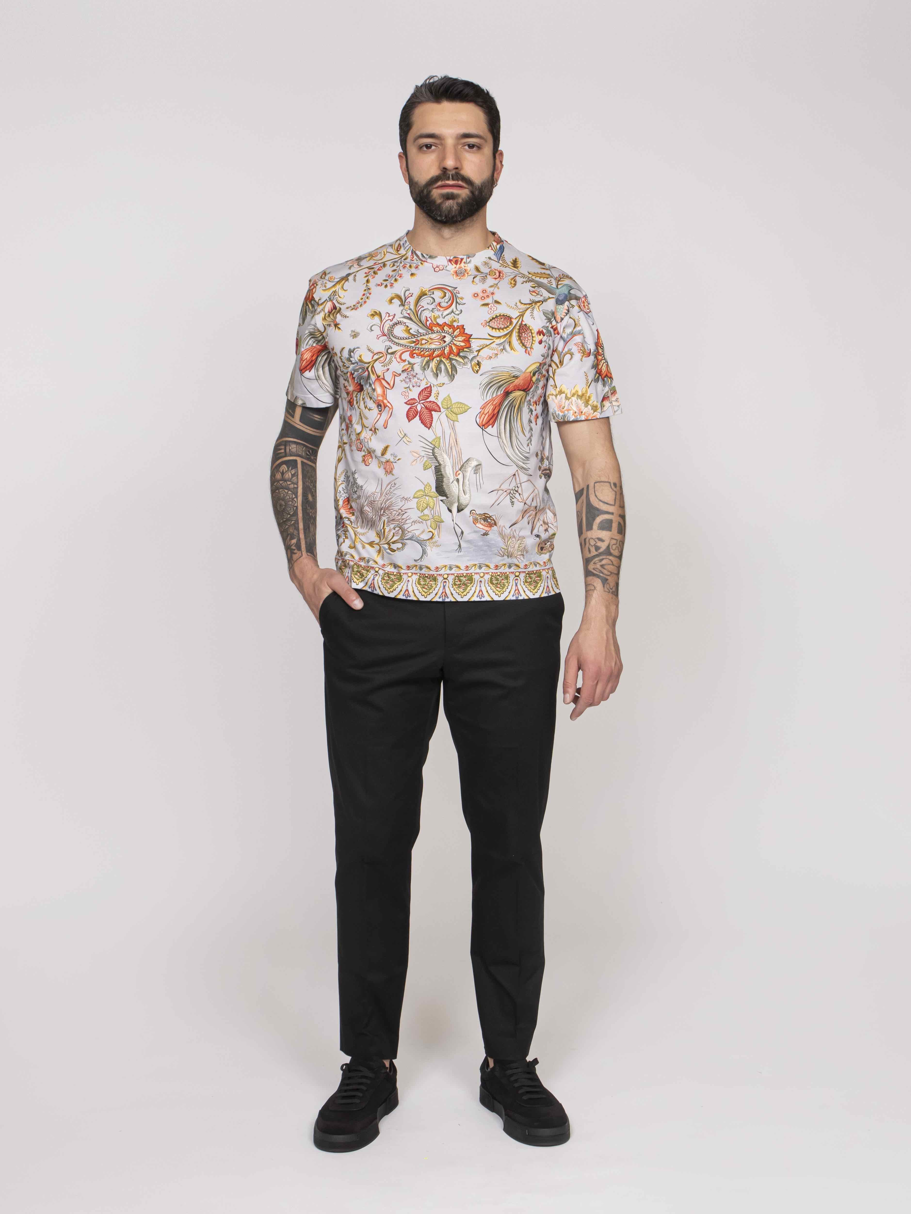 Etro T-shirt Soho X0880 F.DO AZZURRO