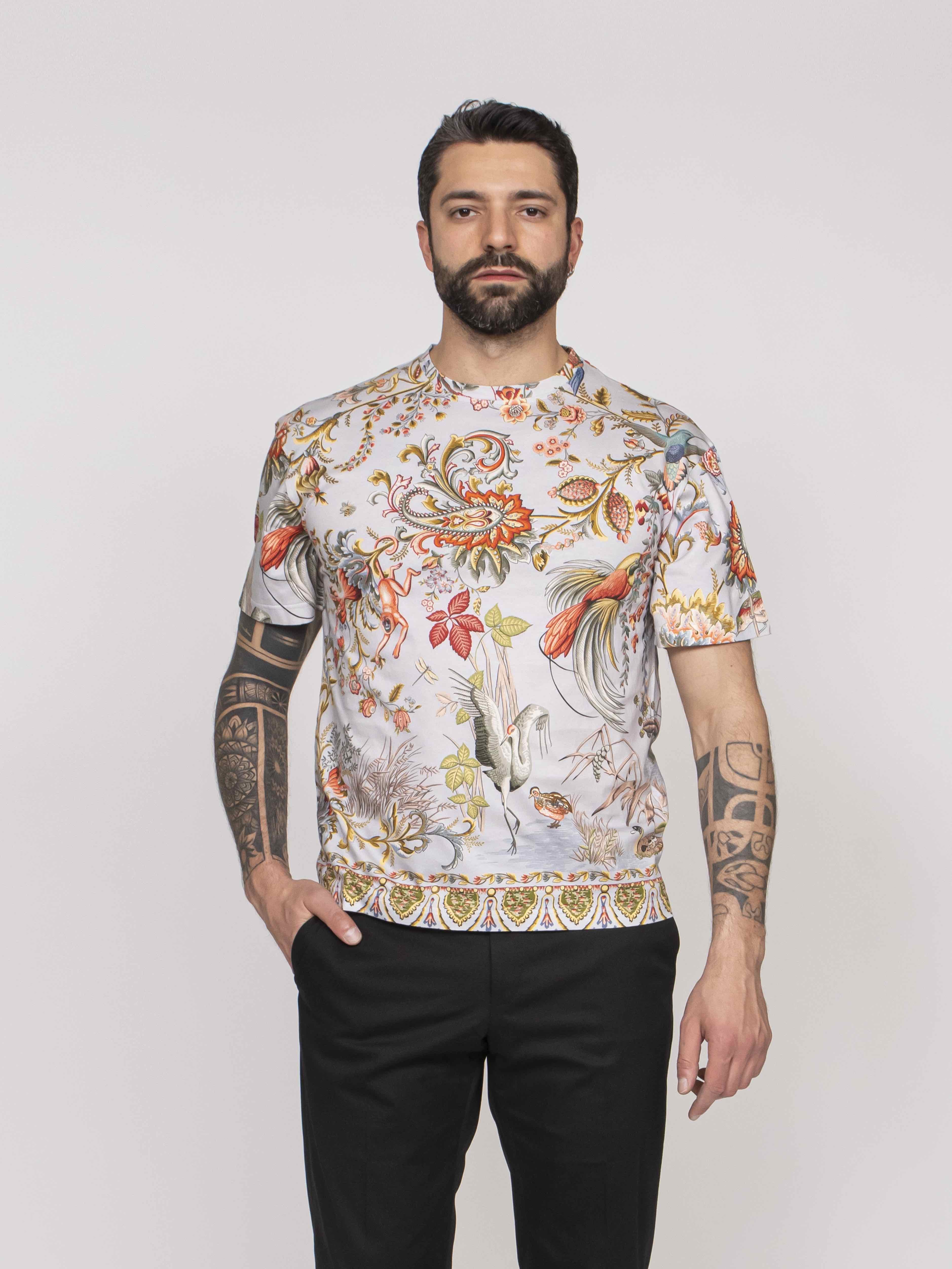 Etro T-shirt Soho X0880 F.DO AZZURRO