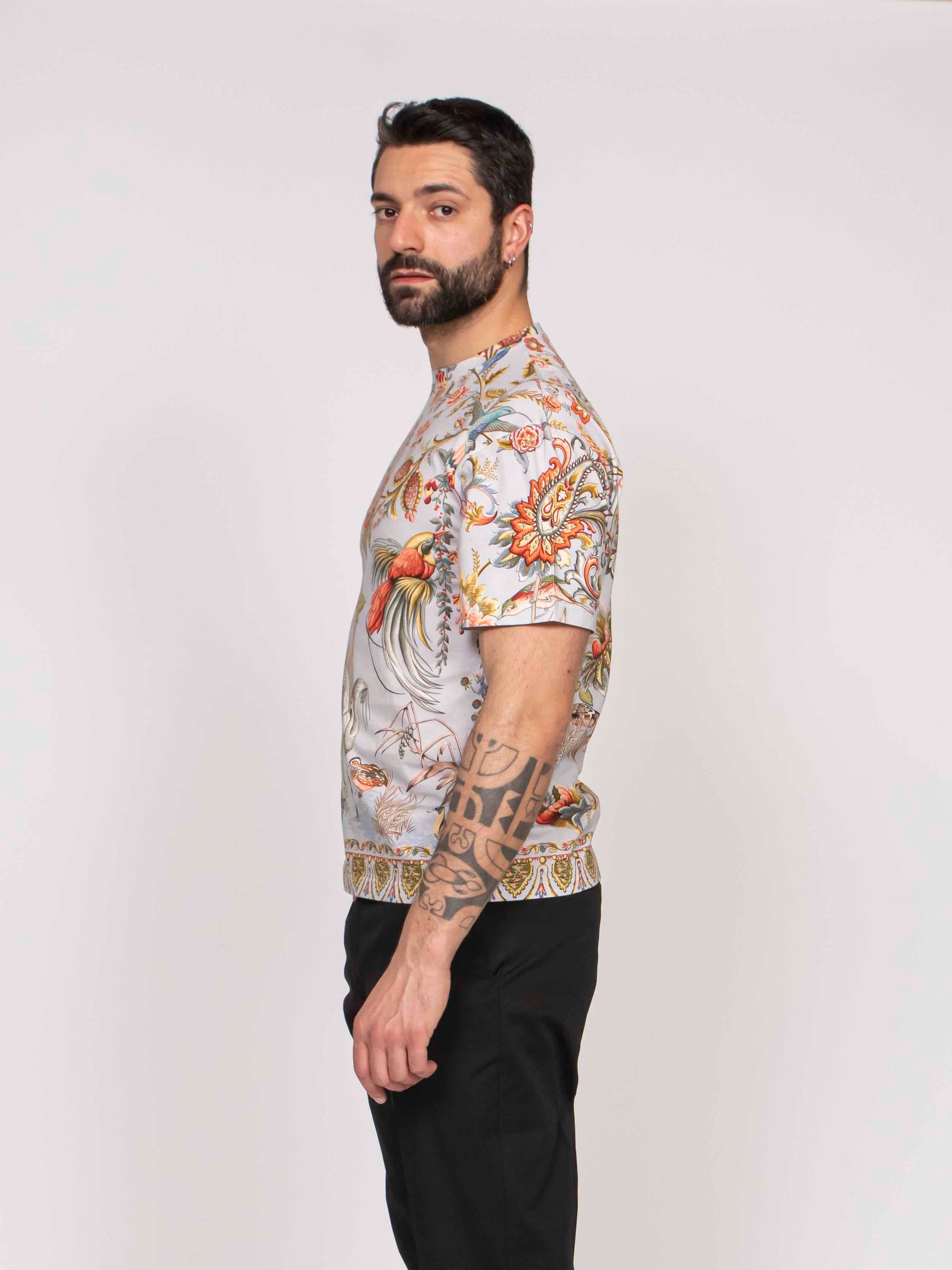 Etro T-shirt Soho X0880 F.DO AZZURRO