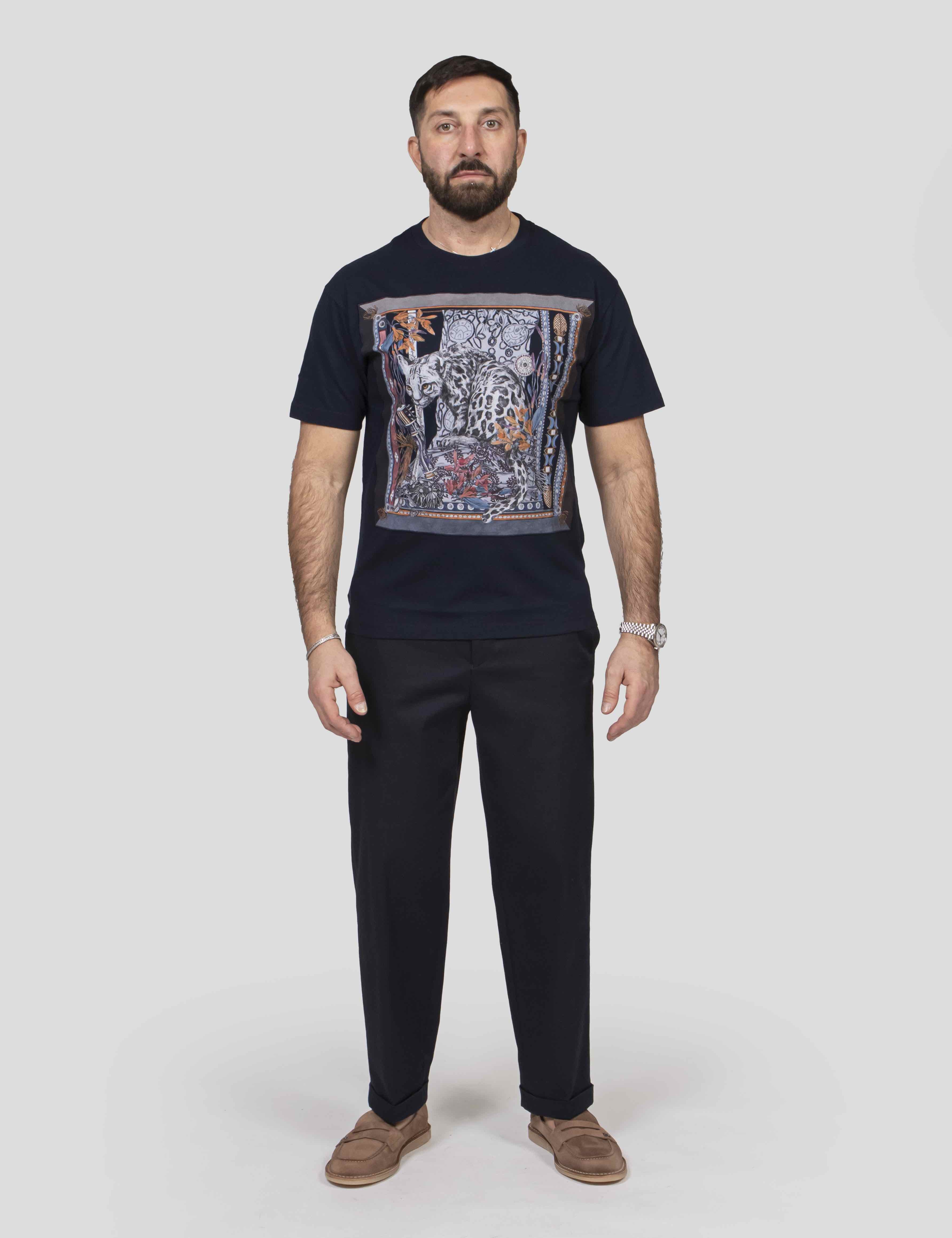 Etro T-shirt Soho X0883 F.DO BLU