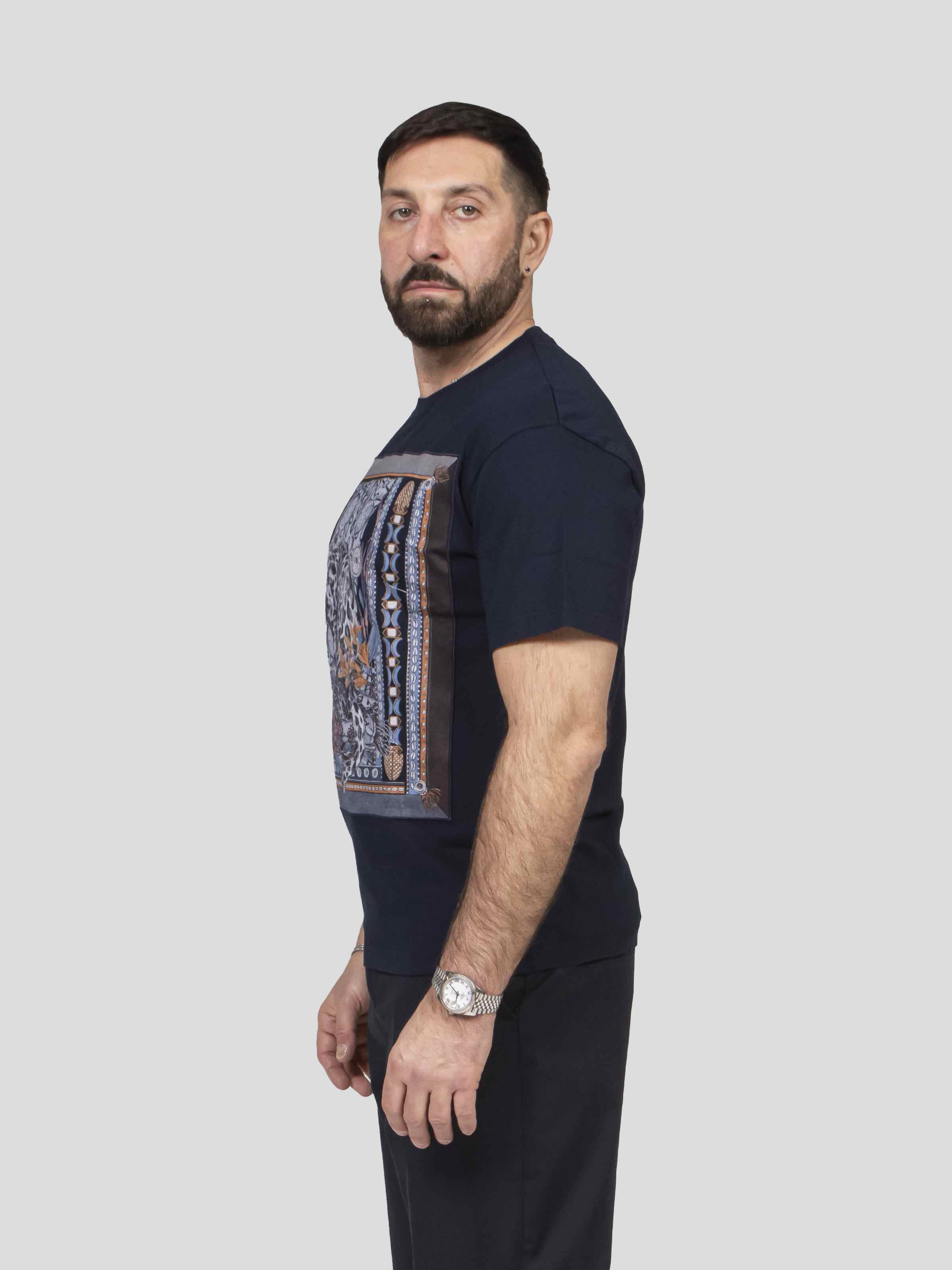 Etro T-shirt Soho X0883 F.DO BLU