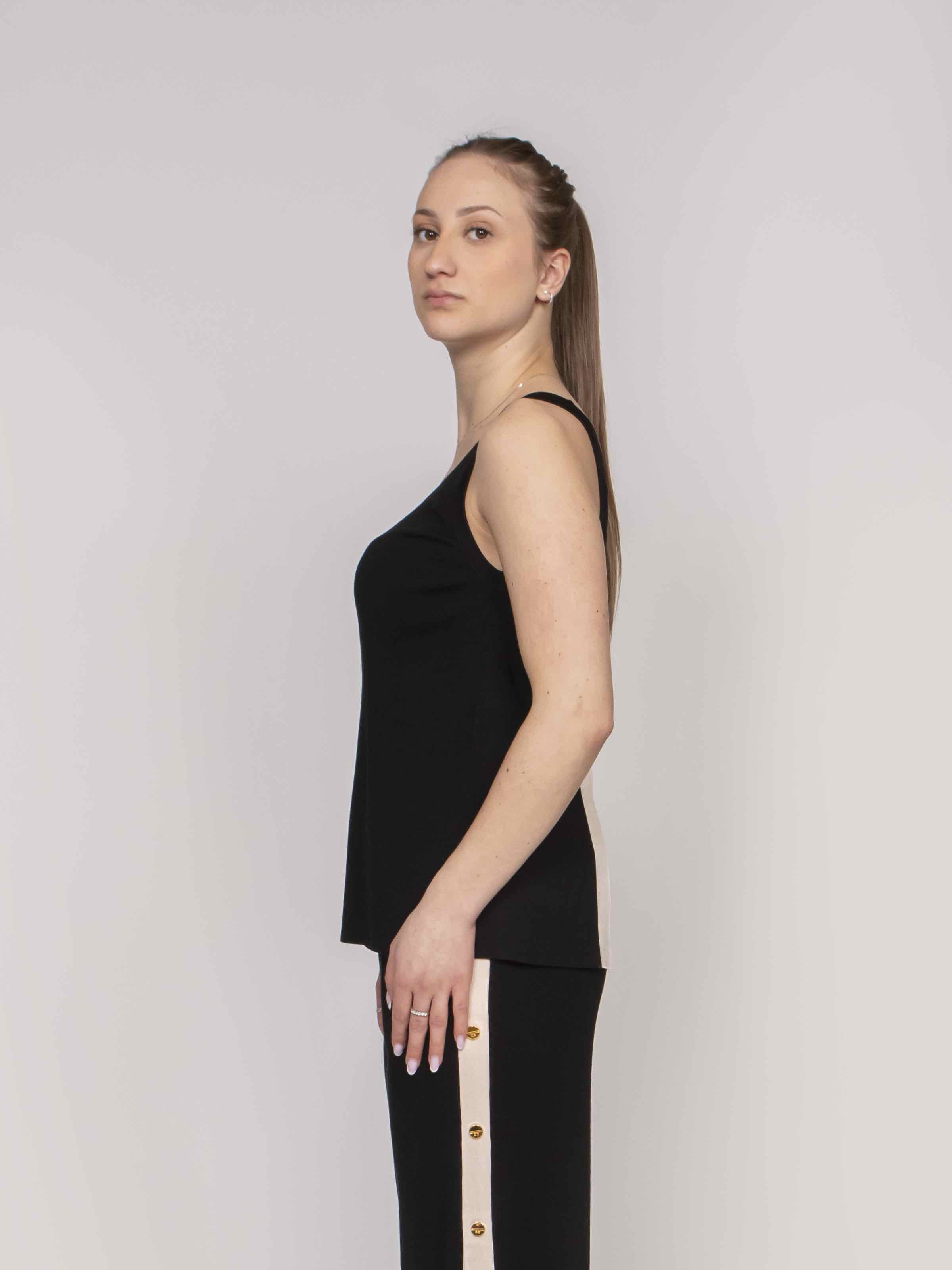 Elisabetta Franchi Top 685 NERO/BURRO