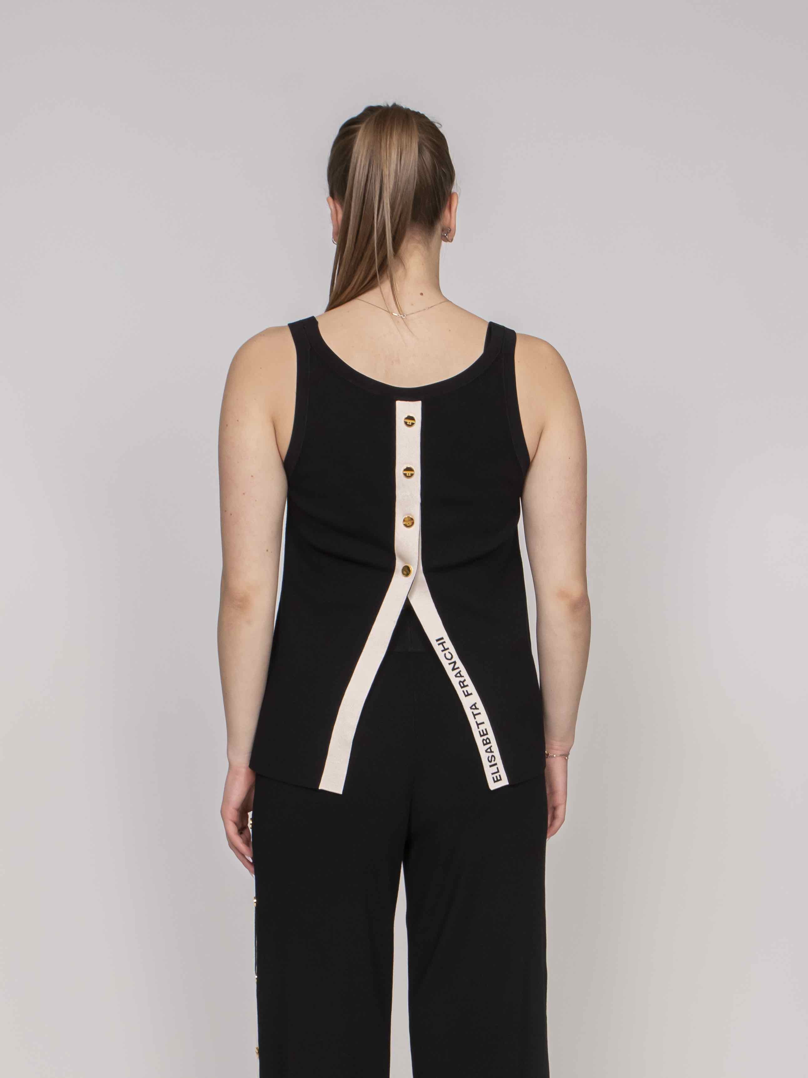 Elisabetta Franchi Top 685 NERO/BURRO