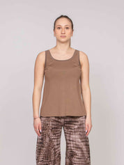 Elisabetta Franchi Top 727 ARGILLA/BURRO