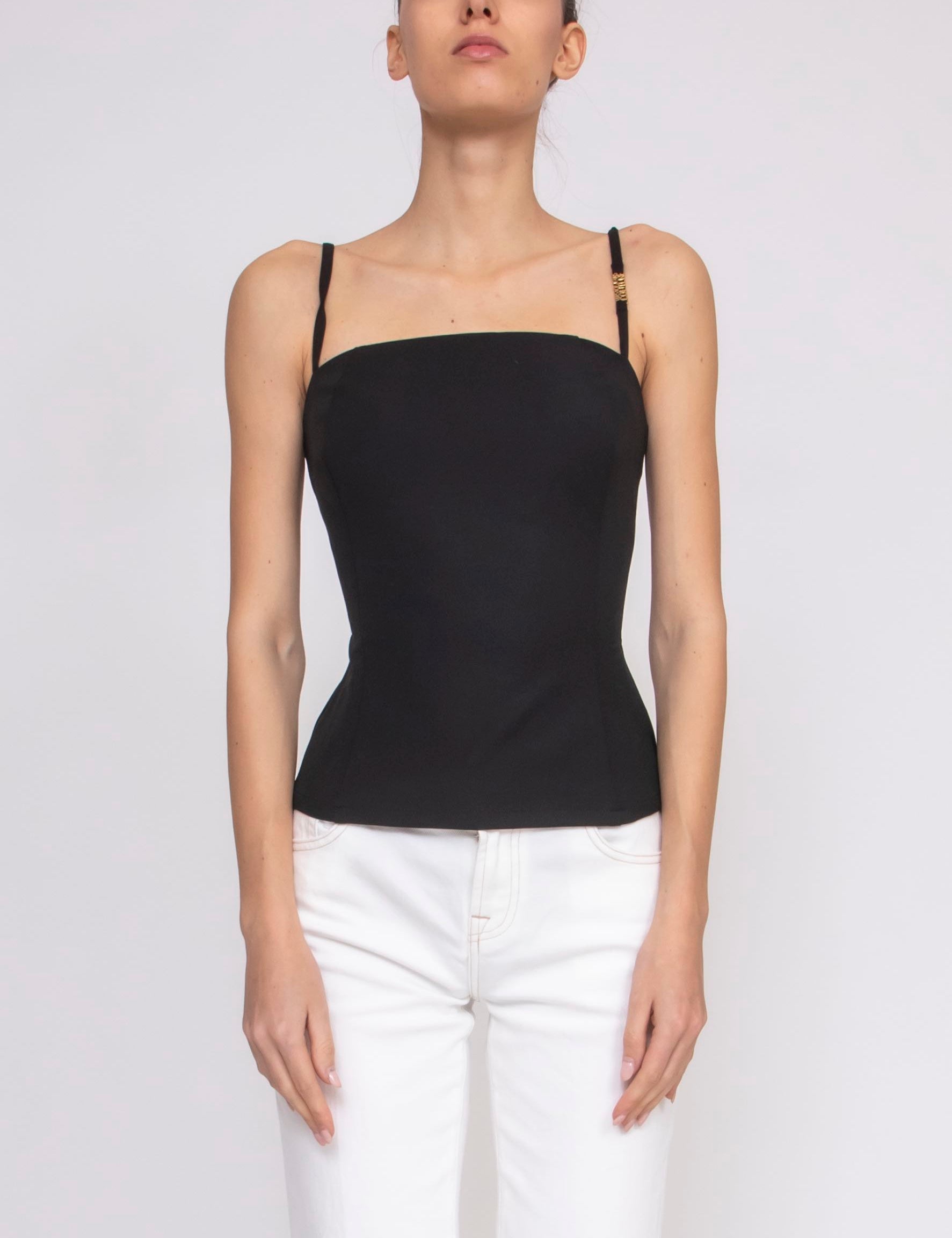 Versace Jeans Top Cady Tecno Light 899 BLACK