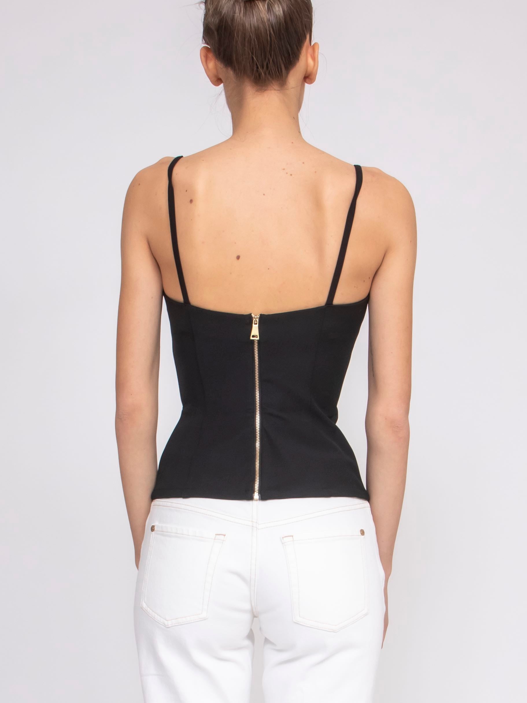Versace Jeans Top Cady Tecno Light 899 BLACK