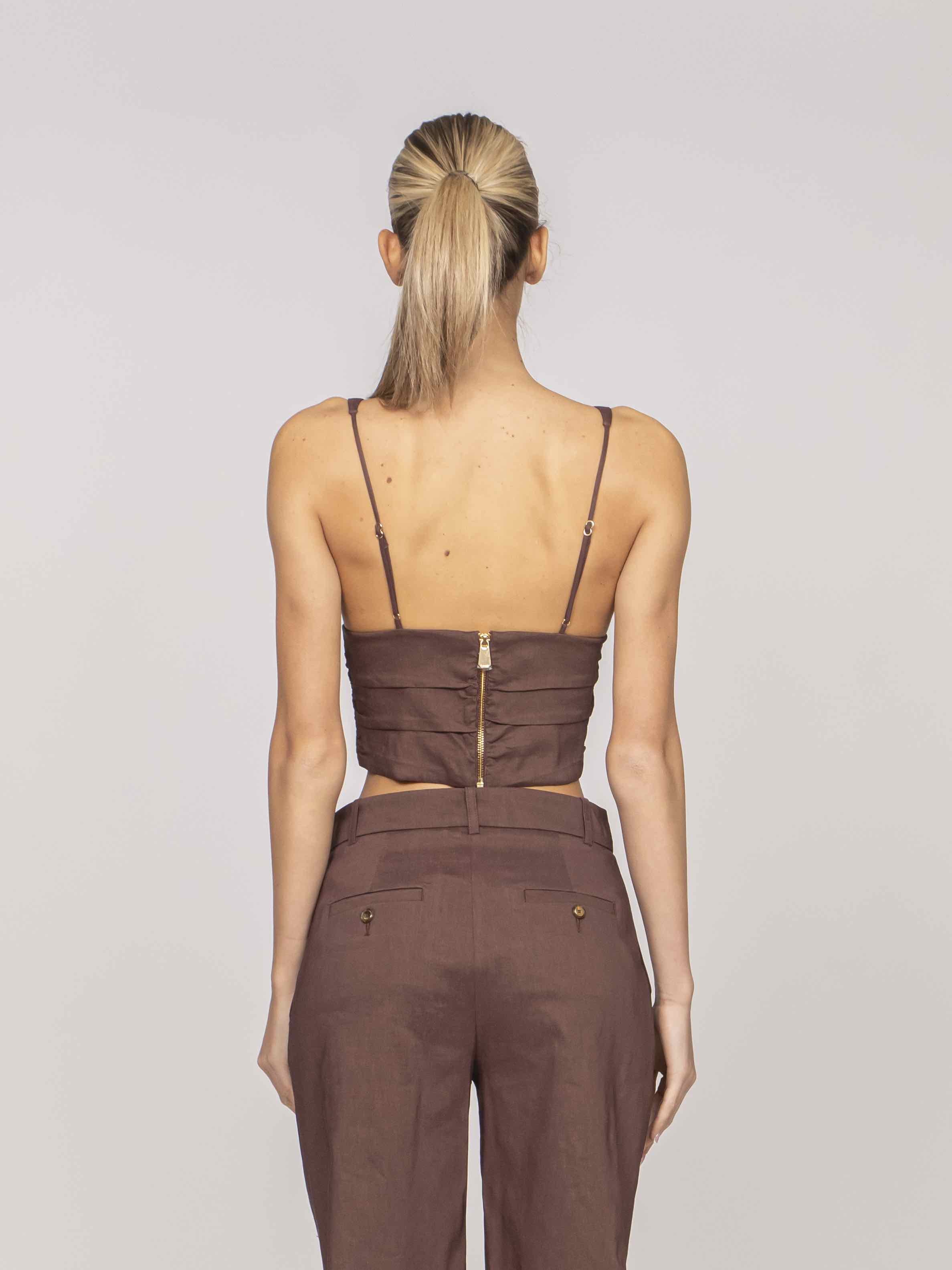 Pinko Top Rubye L78 MARRONE TERRA