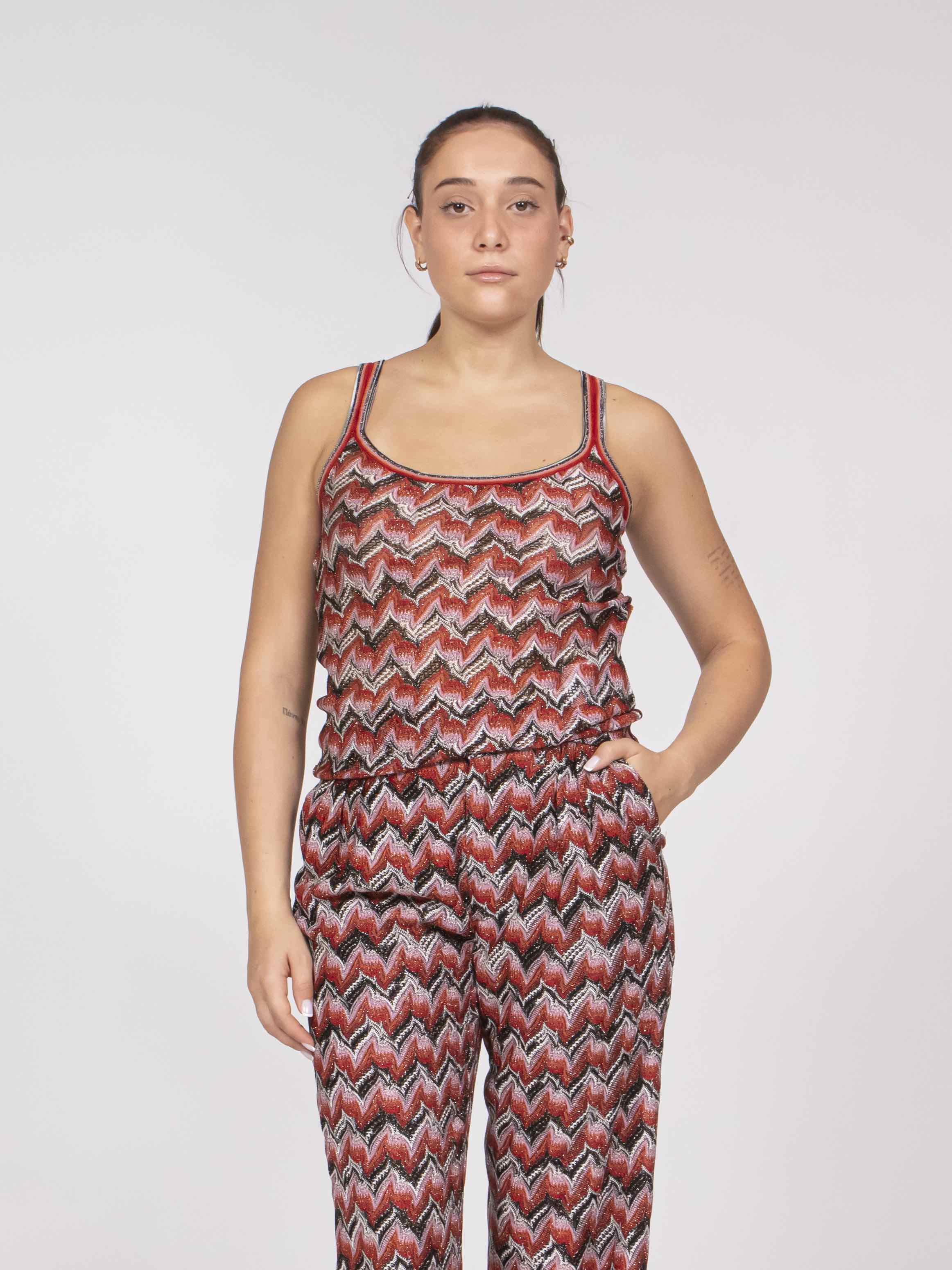 Missoni Top Tank S4175 RED BLACK