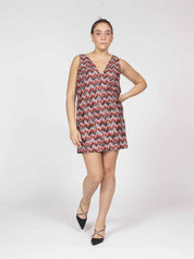 Missoni Vestito Corto Senza Maniche S4175  RED BLACK