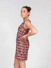 Missoni Vestito Corto Senza Maniche S4175  RED BLACK