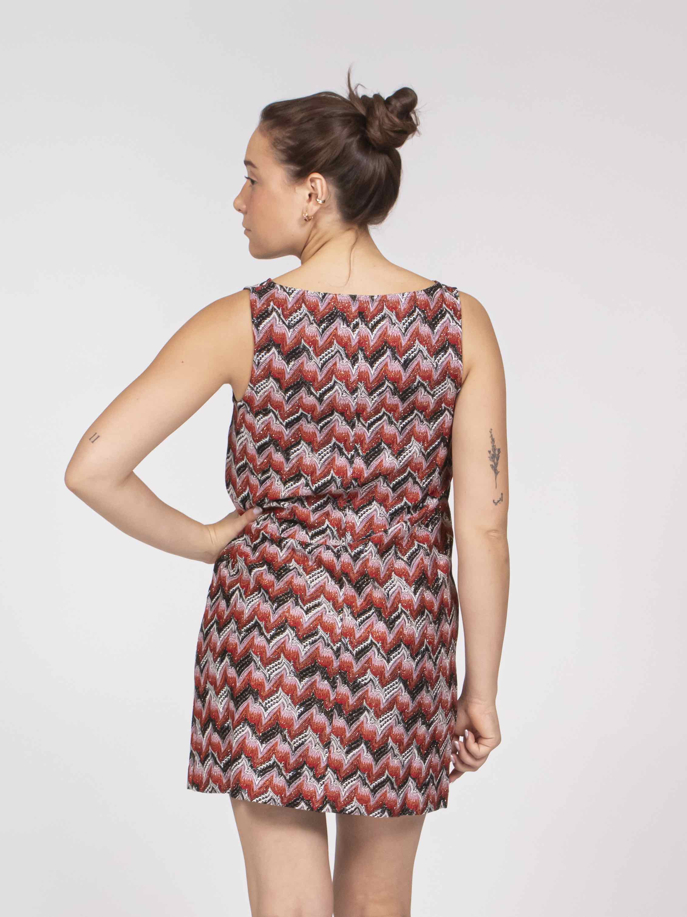 Missoni Vestito Corto Senza Maniche S4175  RED BLACK
