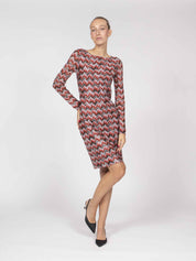 Missoni Vestito Midi S4175 RED BLACK