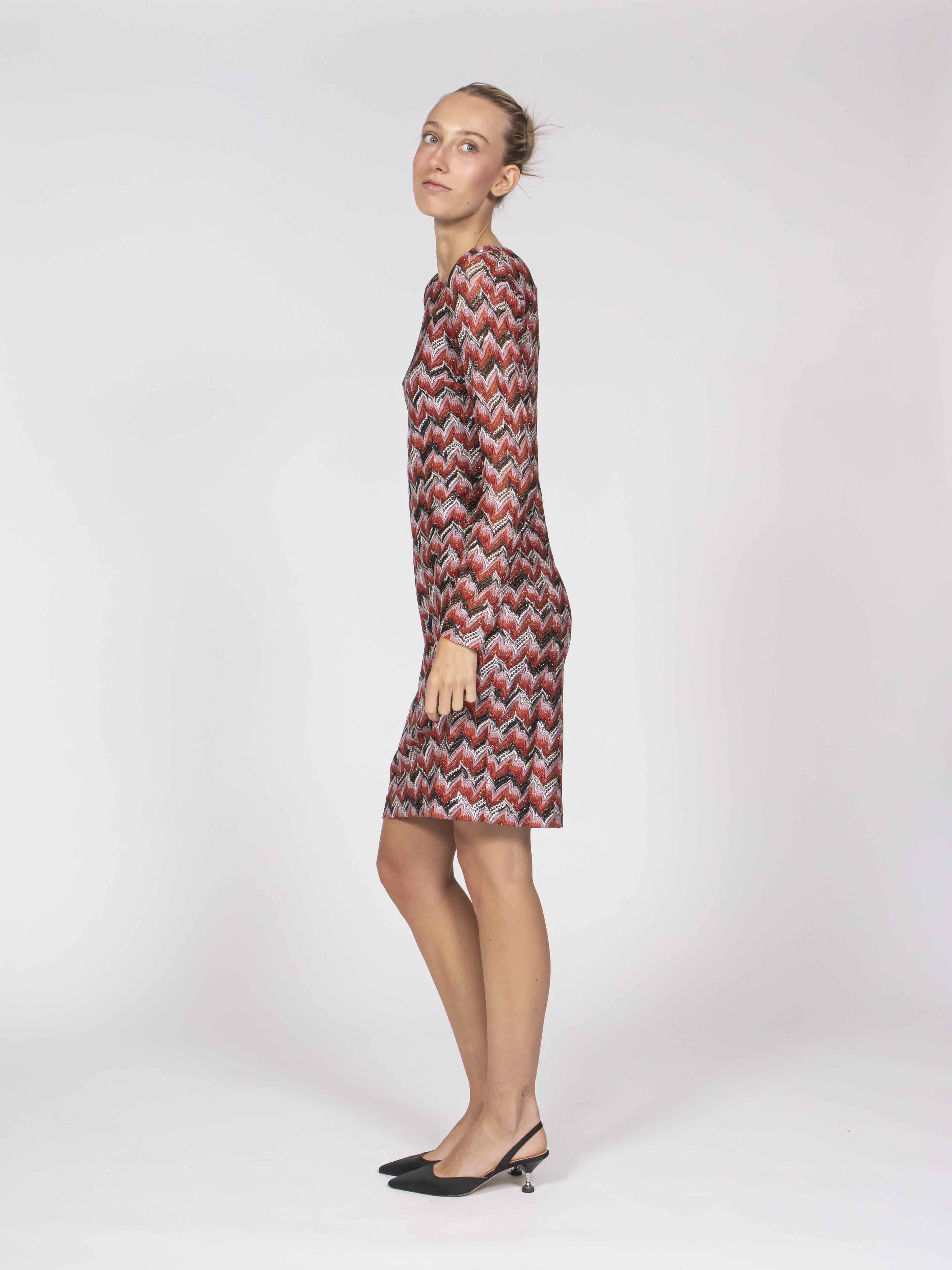 Missoni Vestito Midi S4175 RED BLACK
