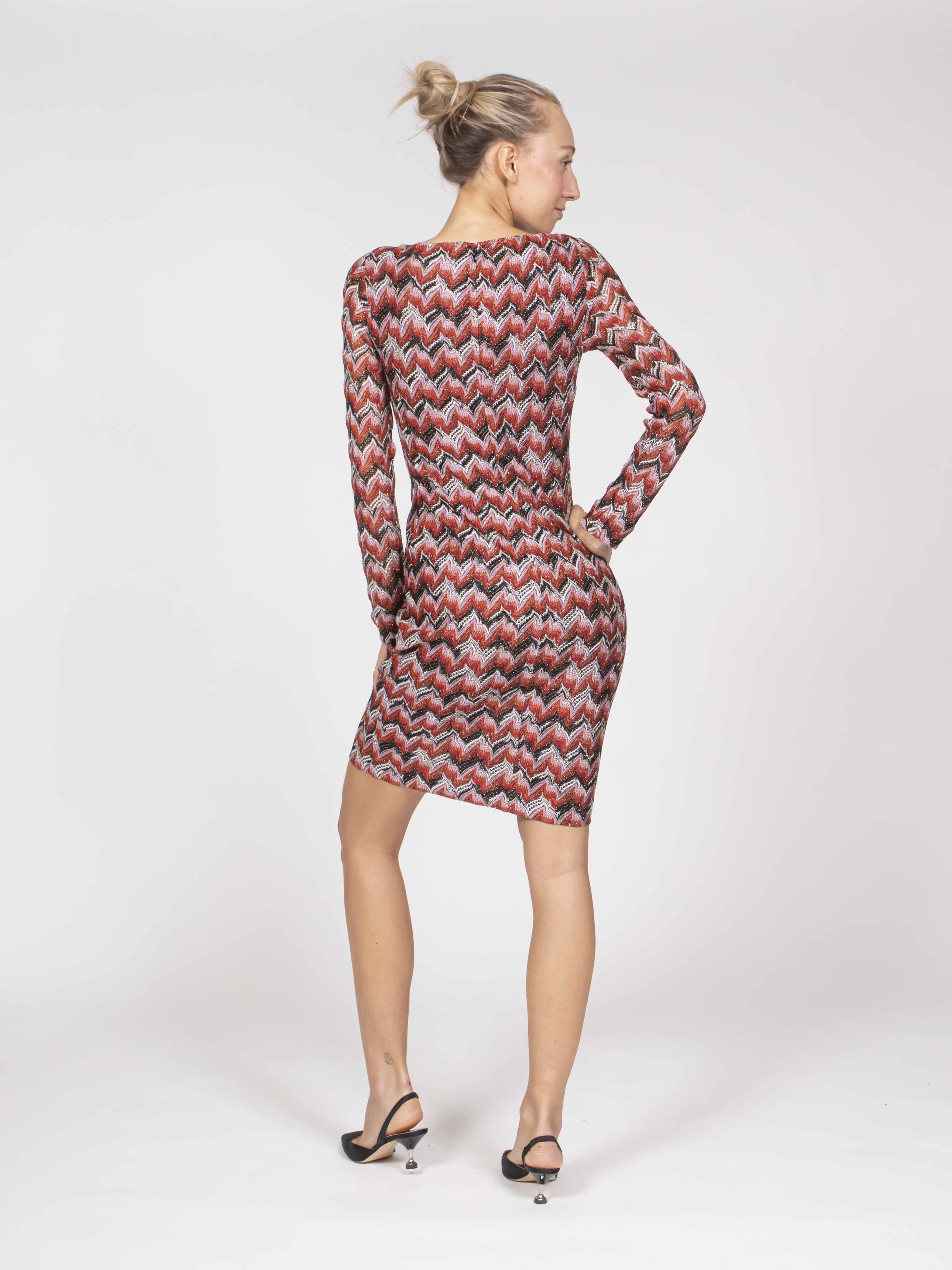 Missoni Vestito Midi S4175 RED BLACK