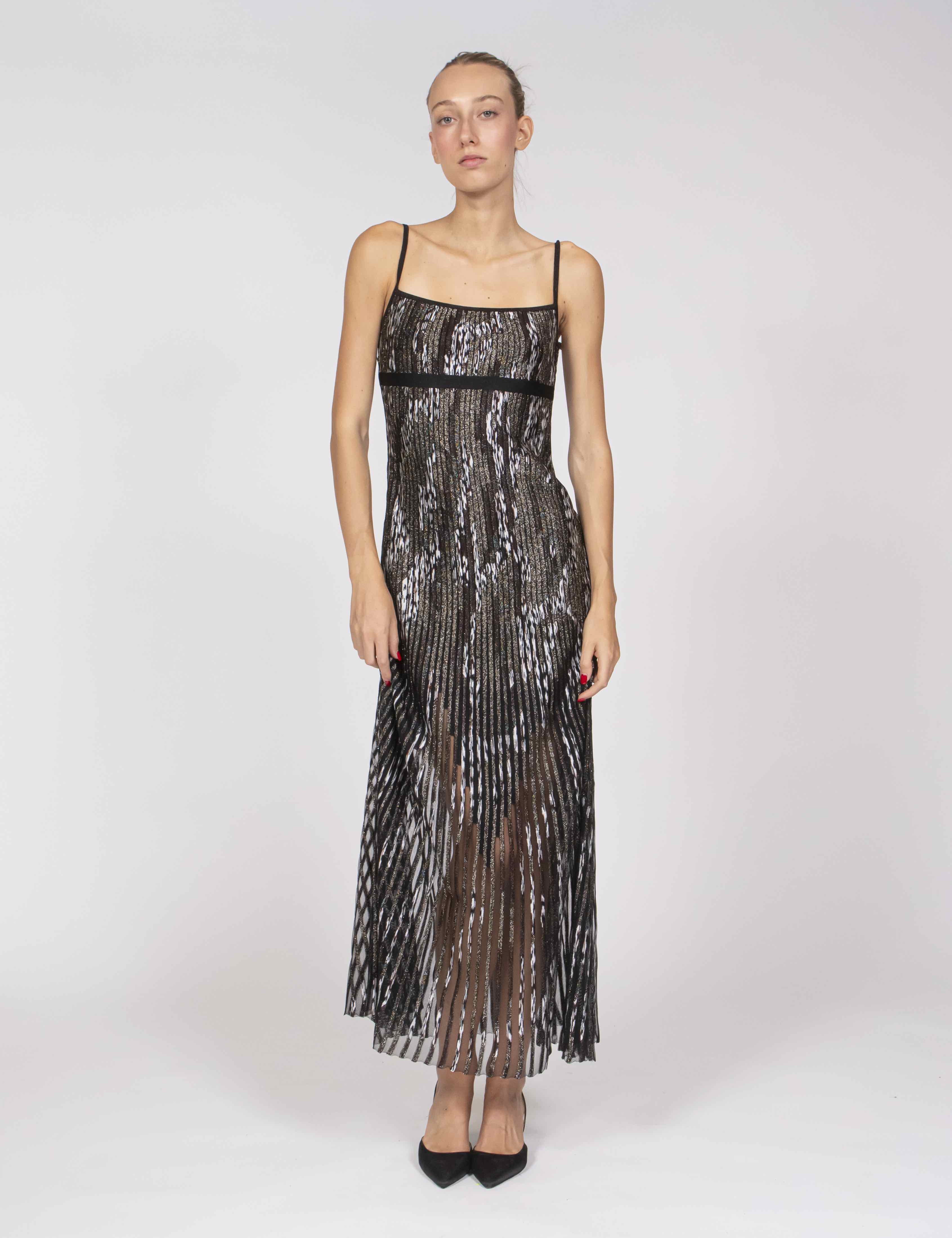 Missoni Vestito Sleeveless Long SM9T2 BASE BROWN WHT